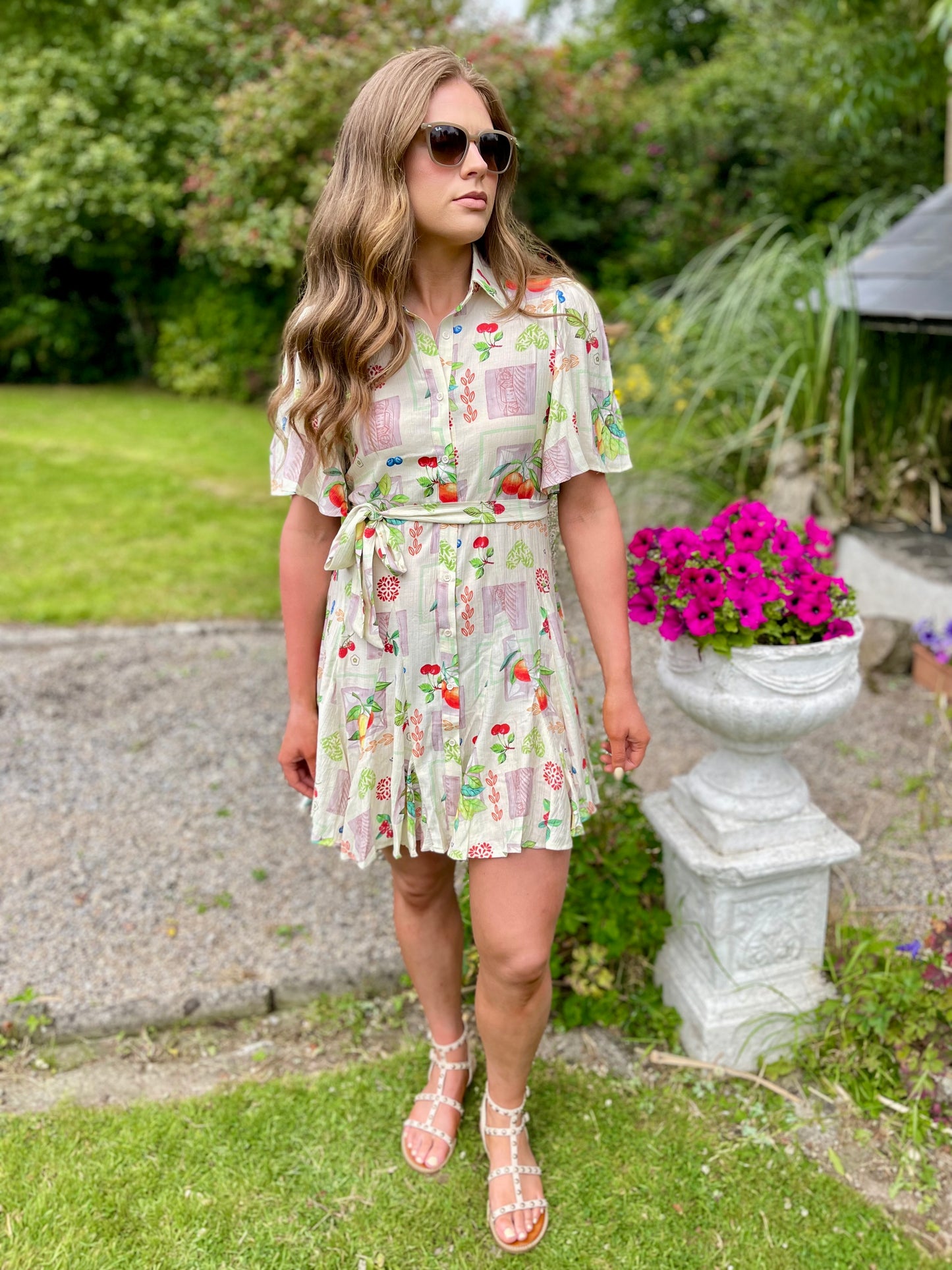 Amalfi summer fruits mini dress