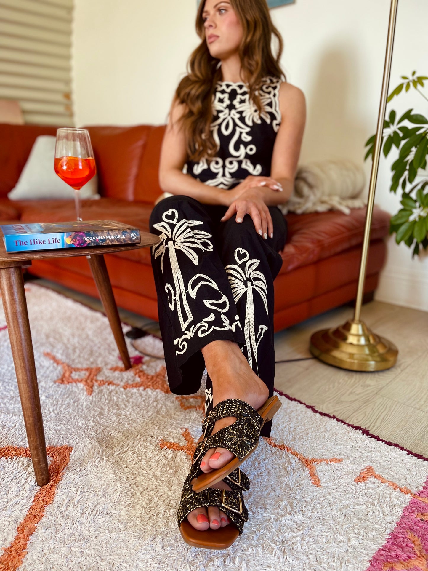 Amelie black embroidered co ord set