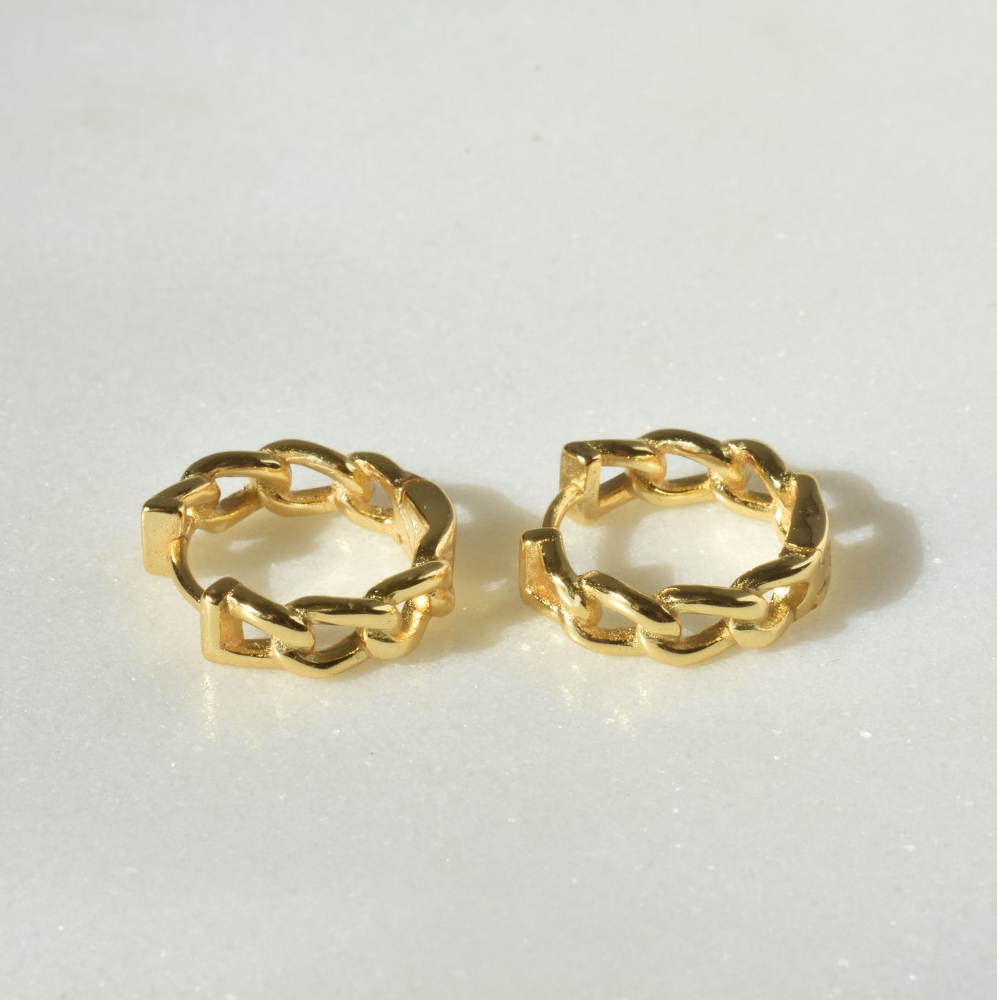 Celine Gold Chain Huggies