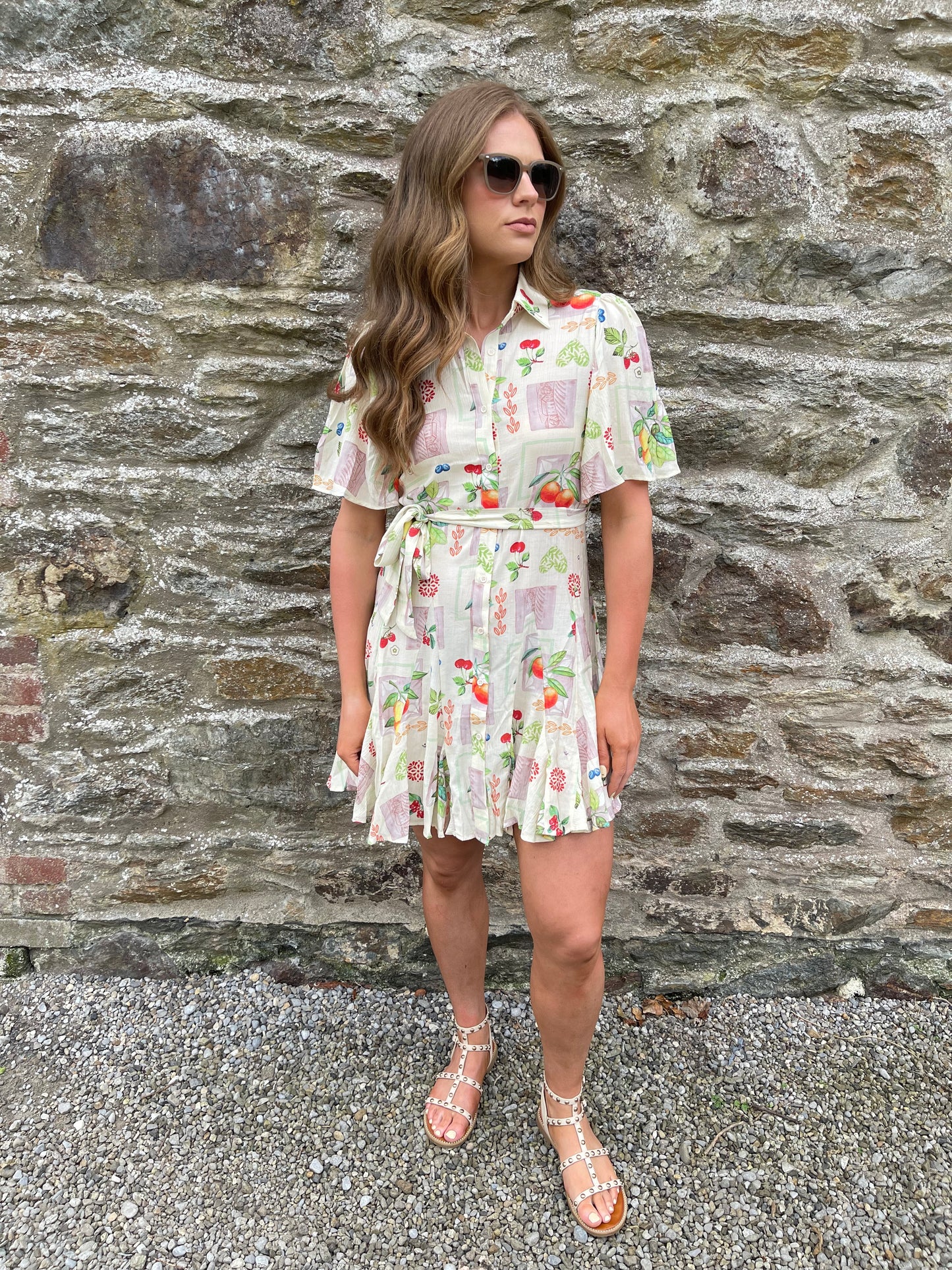 Amalfi summer fruits mini dress