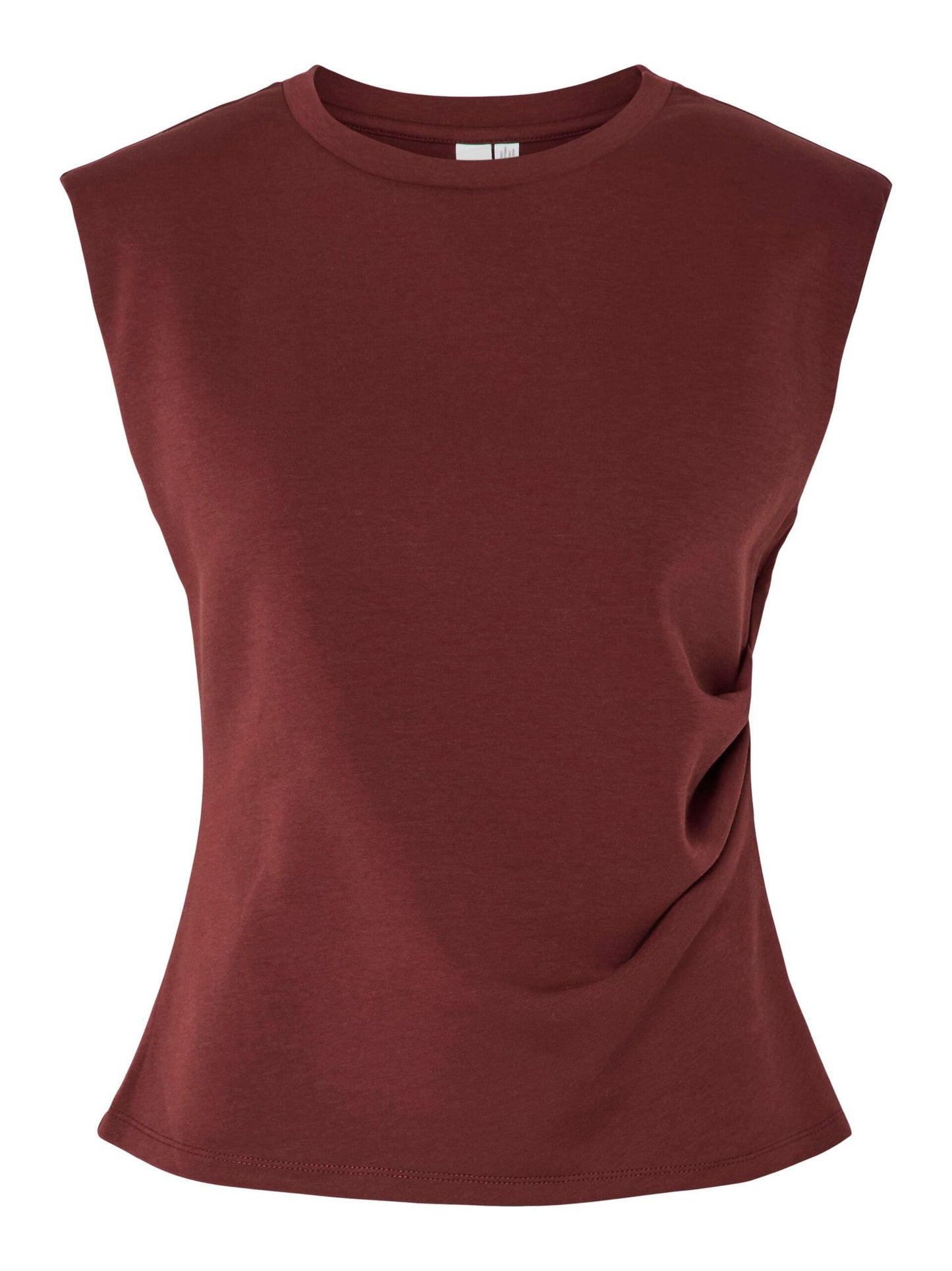 YASPINA SLEEVELESS BURGUNDY TOP