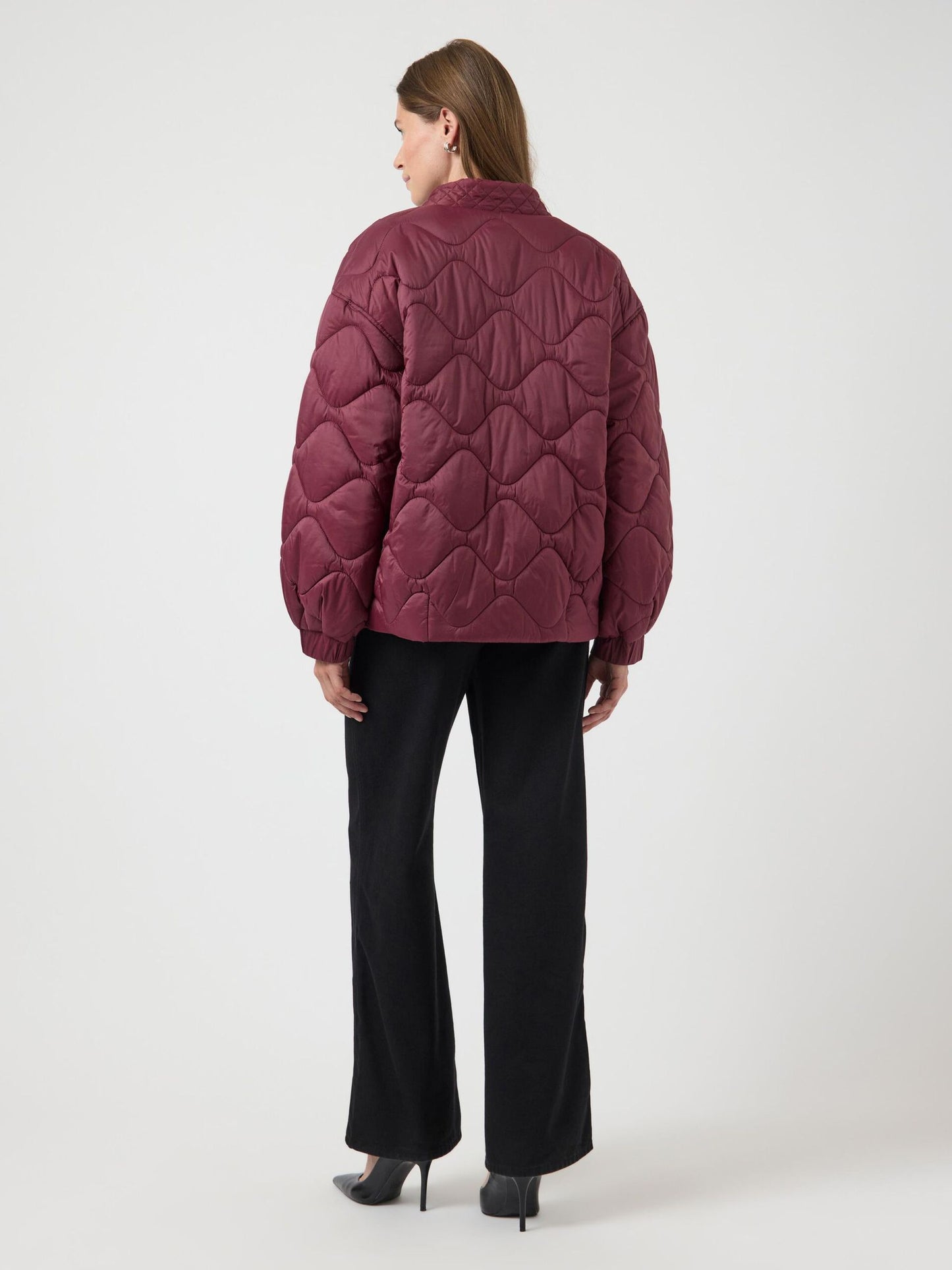 YASTUCCO PADDED QUILTED BURGUNDY JACKET