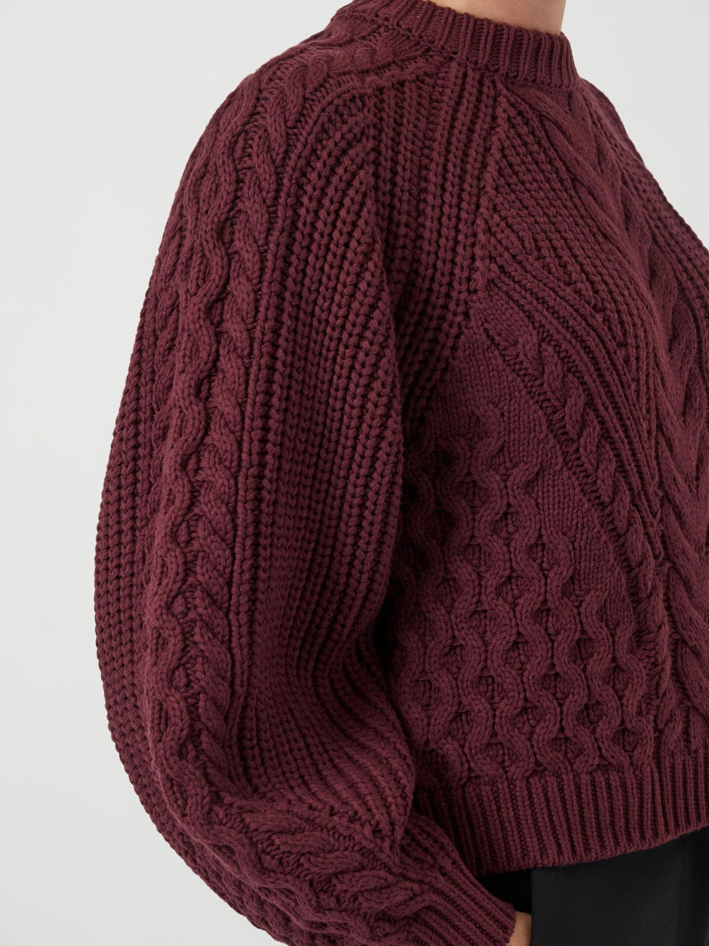 YASNANSA KNITTED Burgundy Jumper