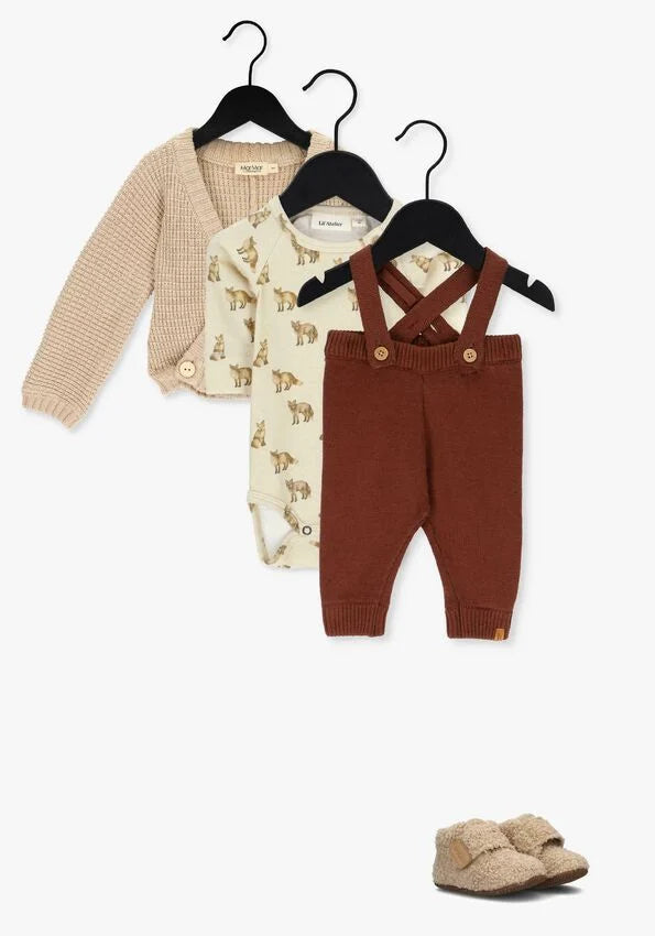 Rocky road knit pants with braces
