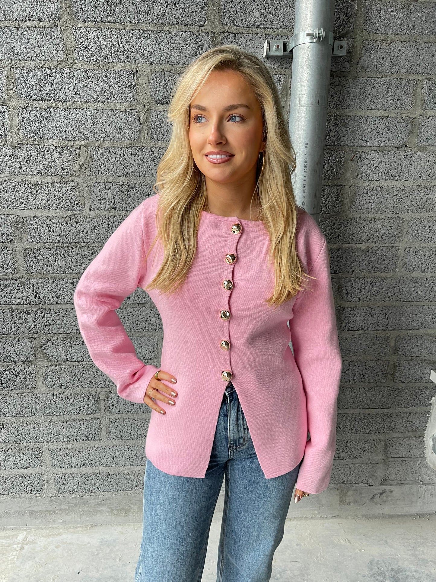 Margot light pink cardigan