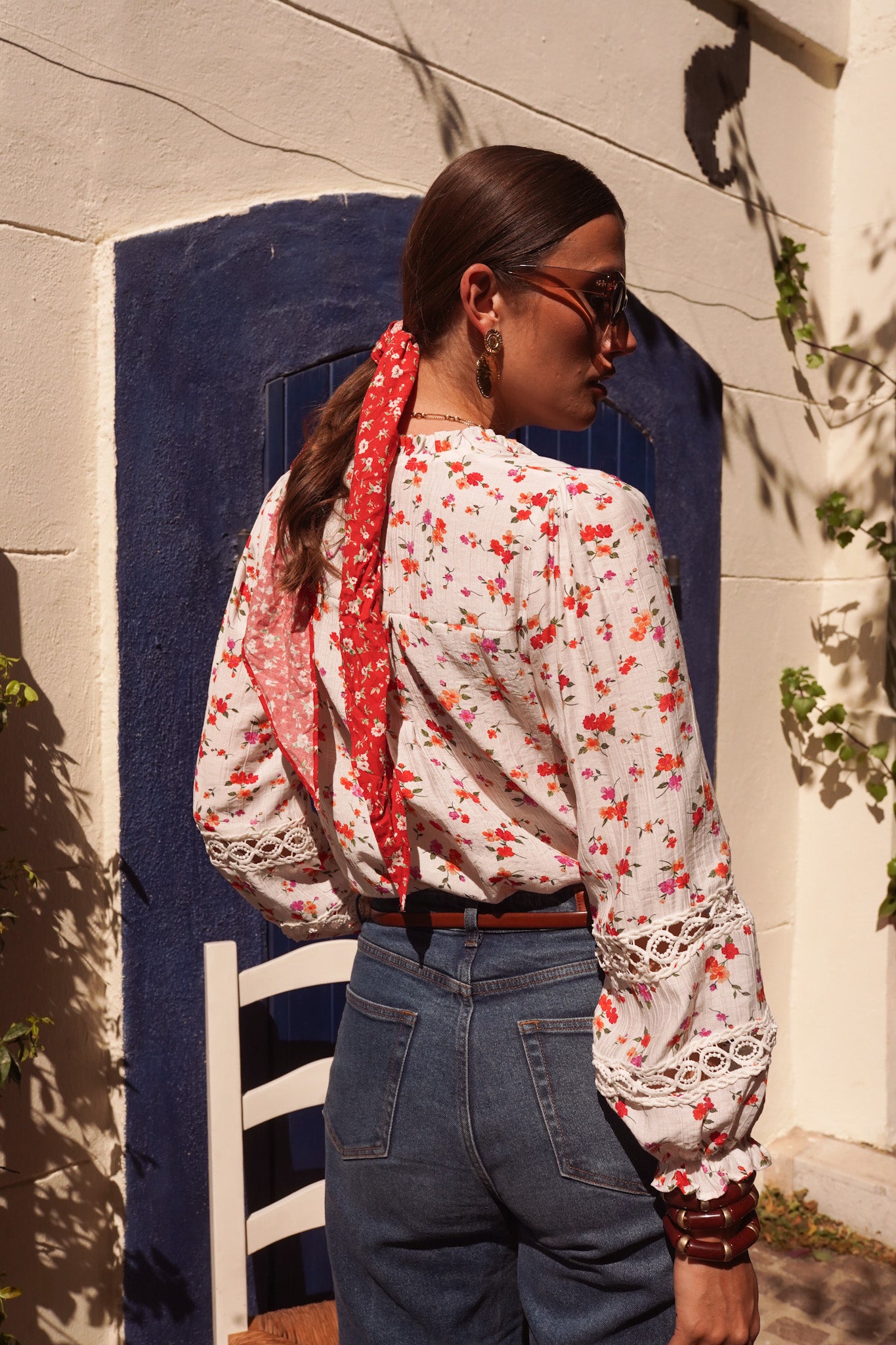 Ines floral boho blouse