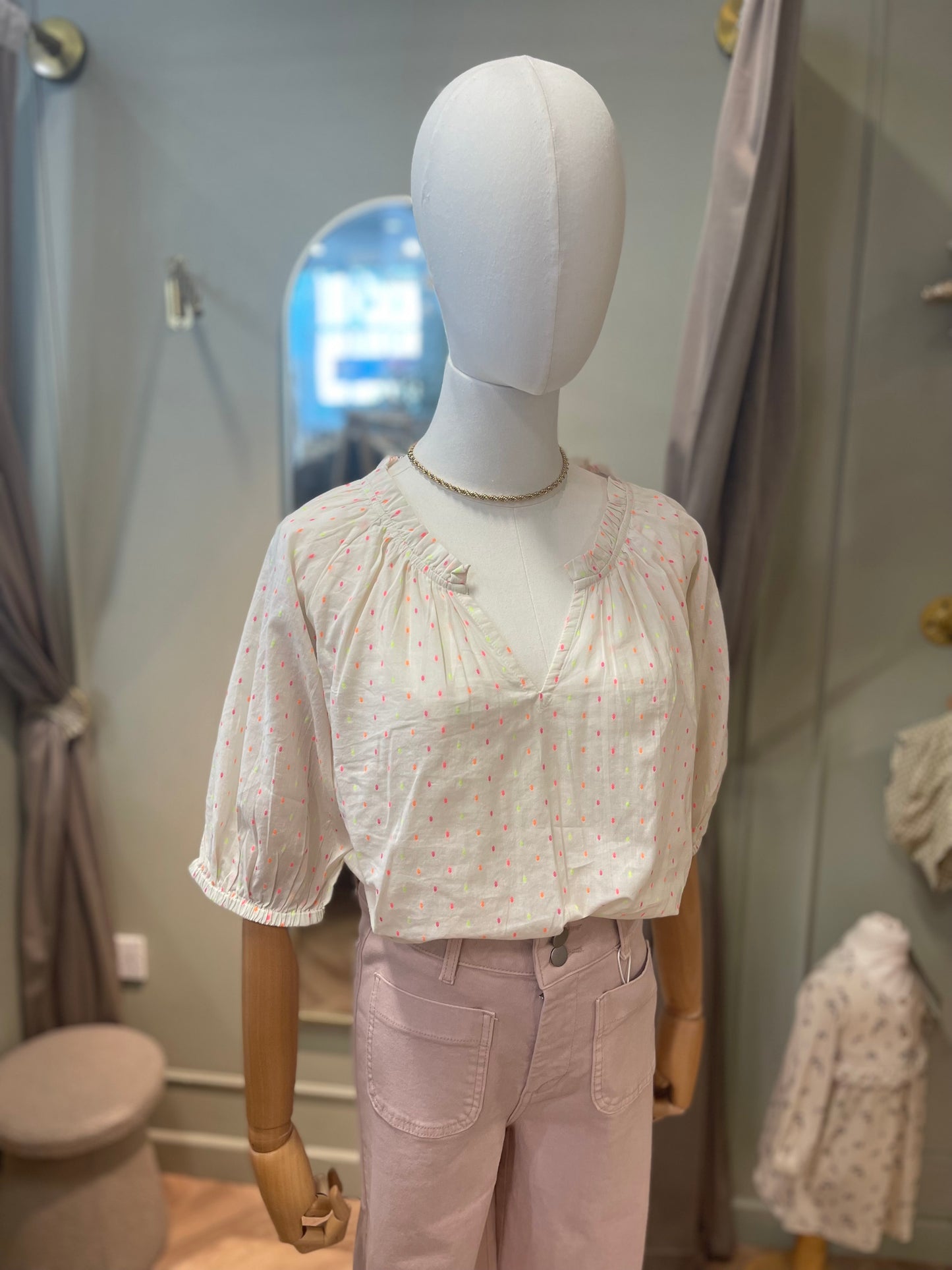 ICHI Fivola Blouse Short Sleeve