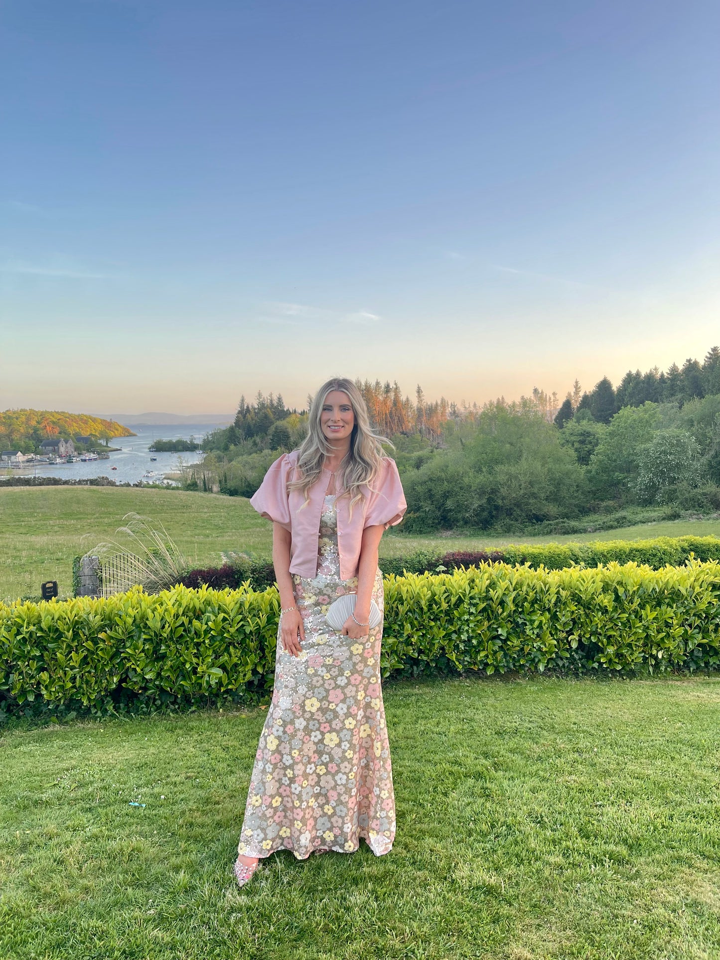 Imogen sequin floral mermaid dress