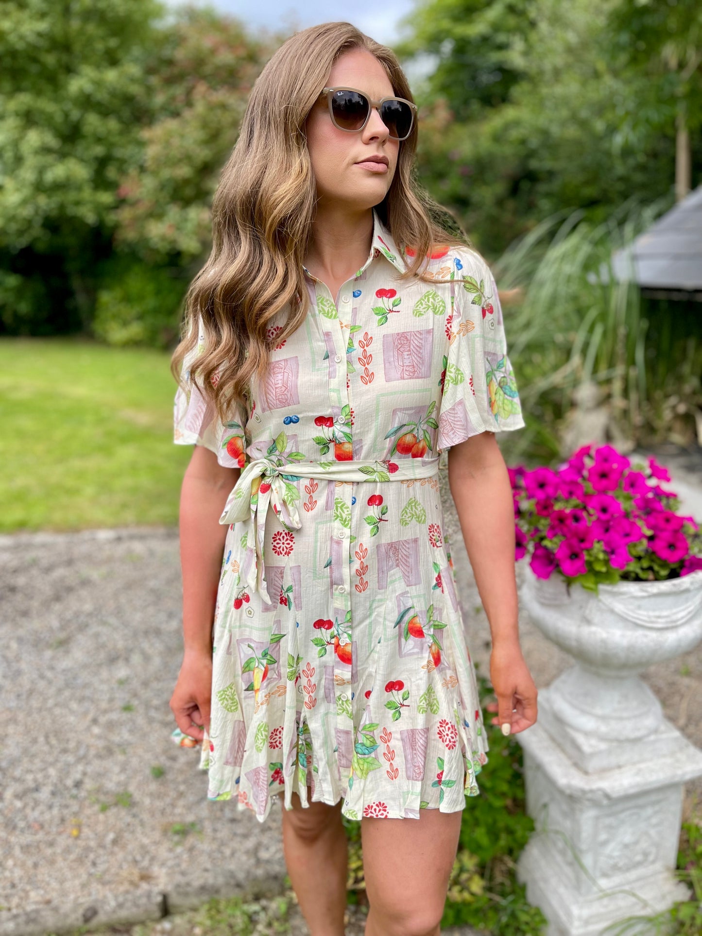 Amalfi summer fruits mini dress