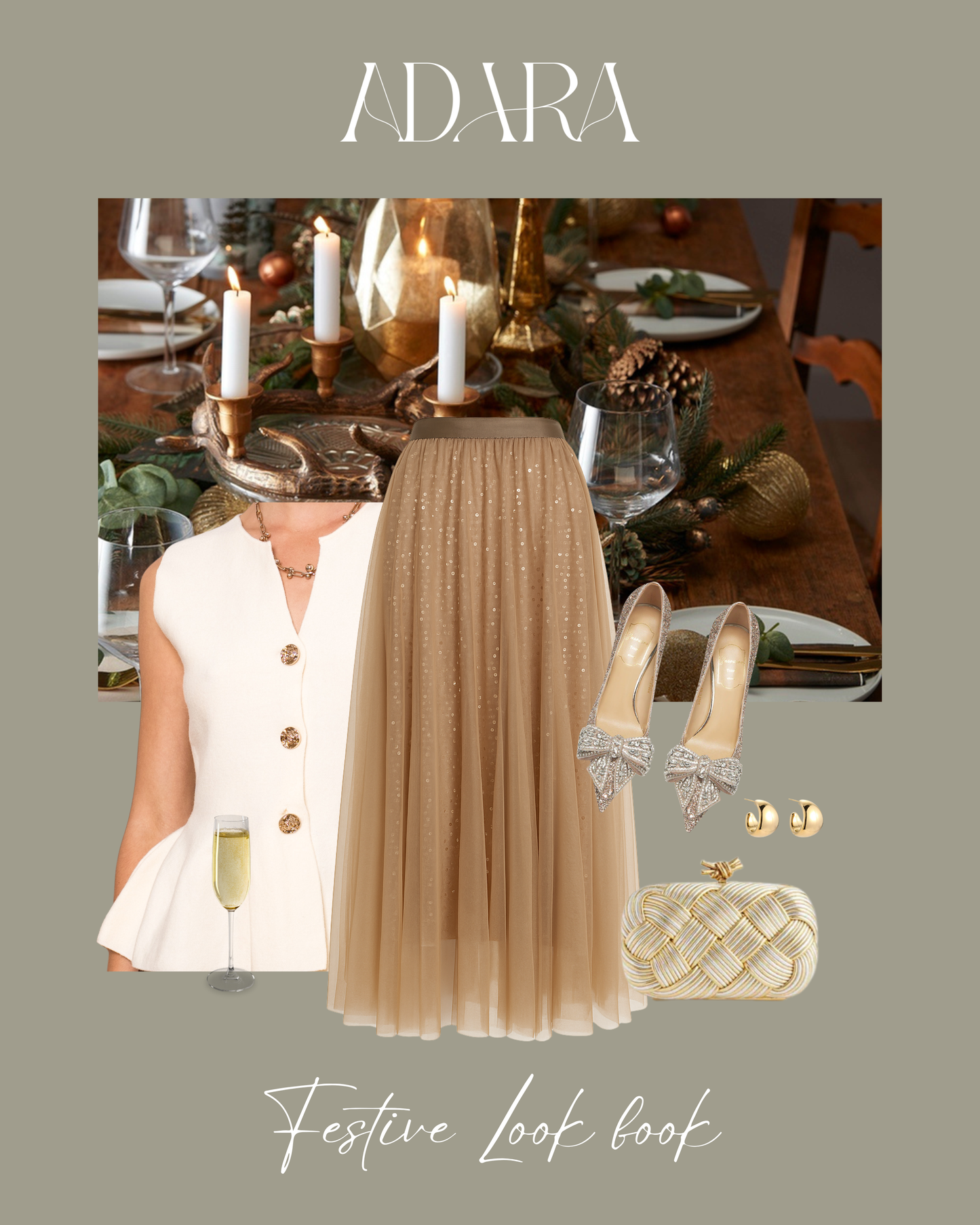 Wren ivory peplum knit top gold buttons