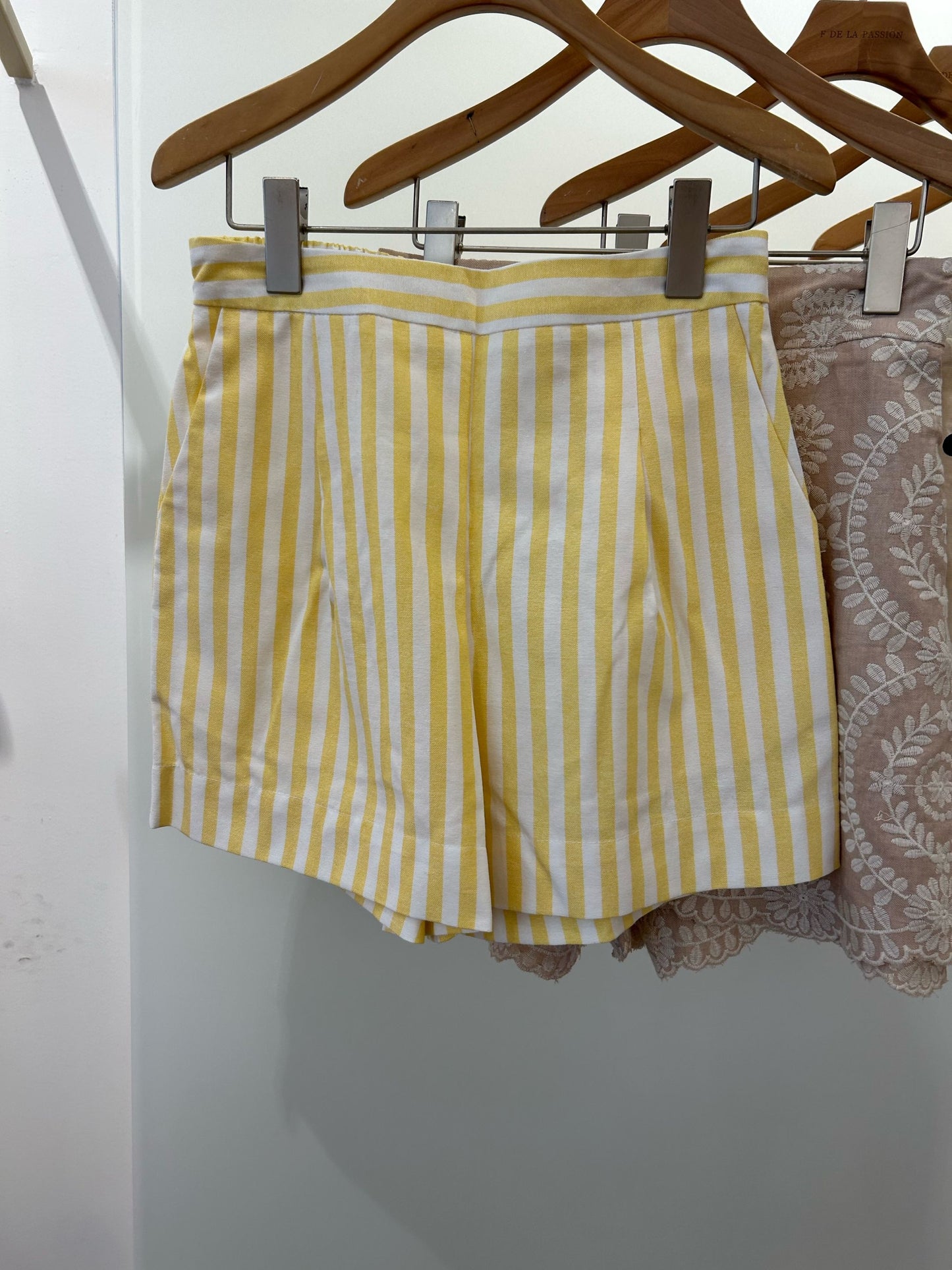 Carly yellow stripe shorts