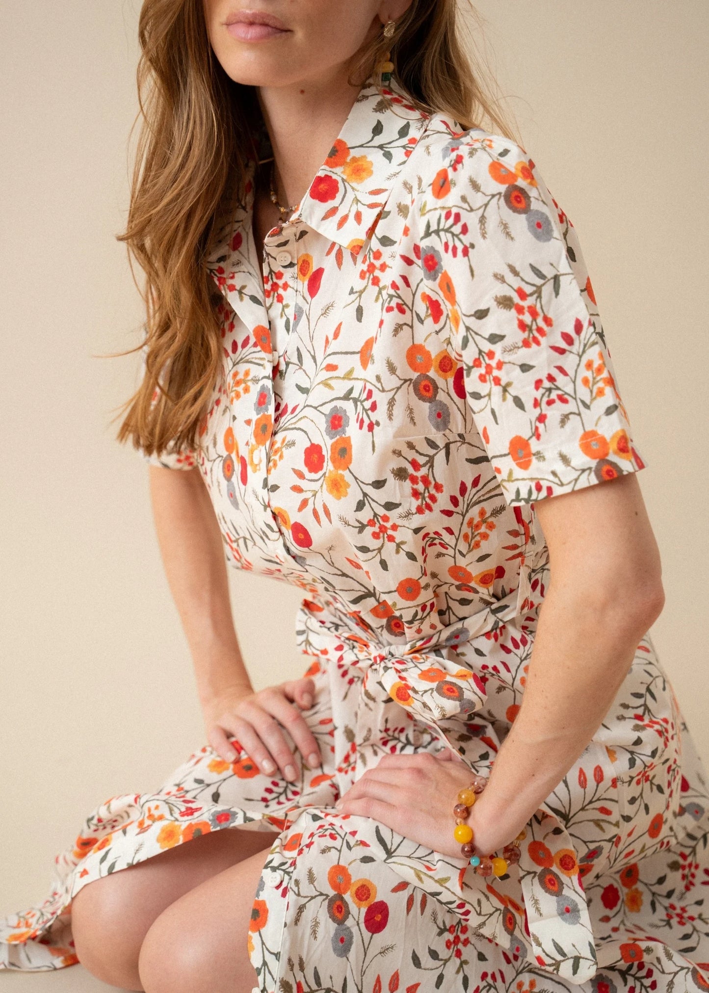 Darcy floral midi sun dress