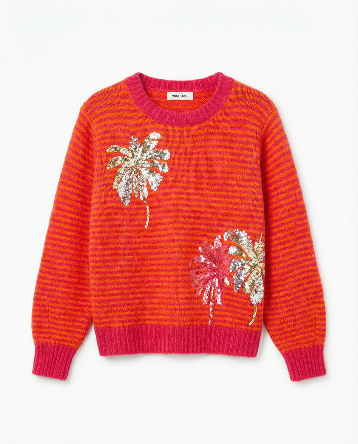 Holly pink and orange sequin jumper