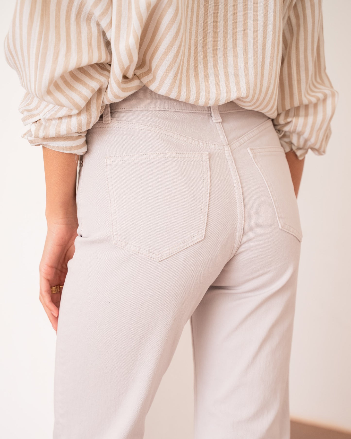 Sola straight leg high waist mauve jeans