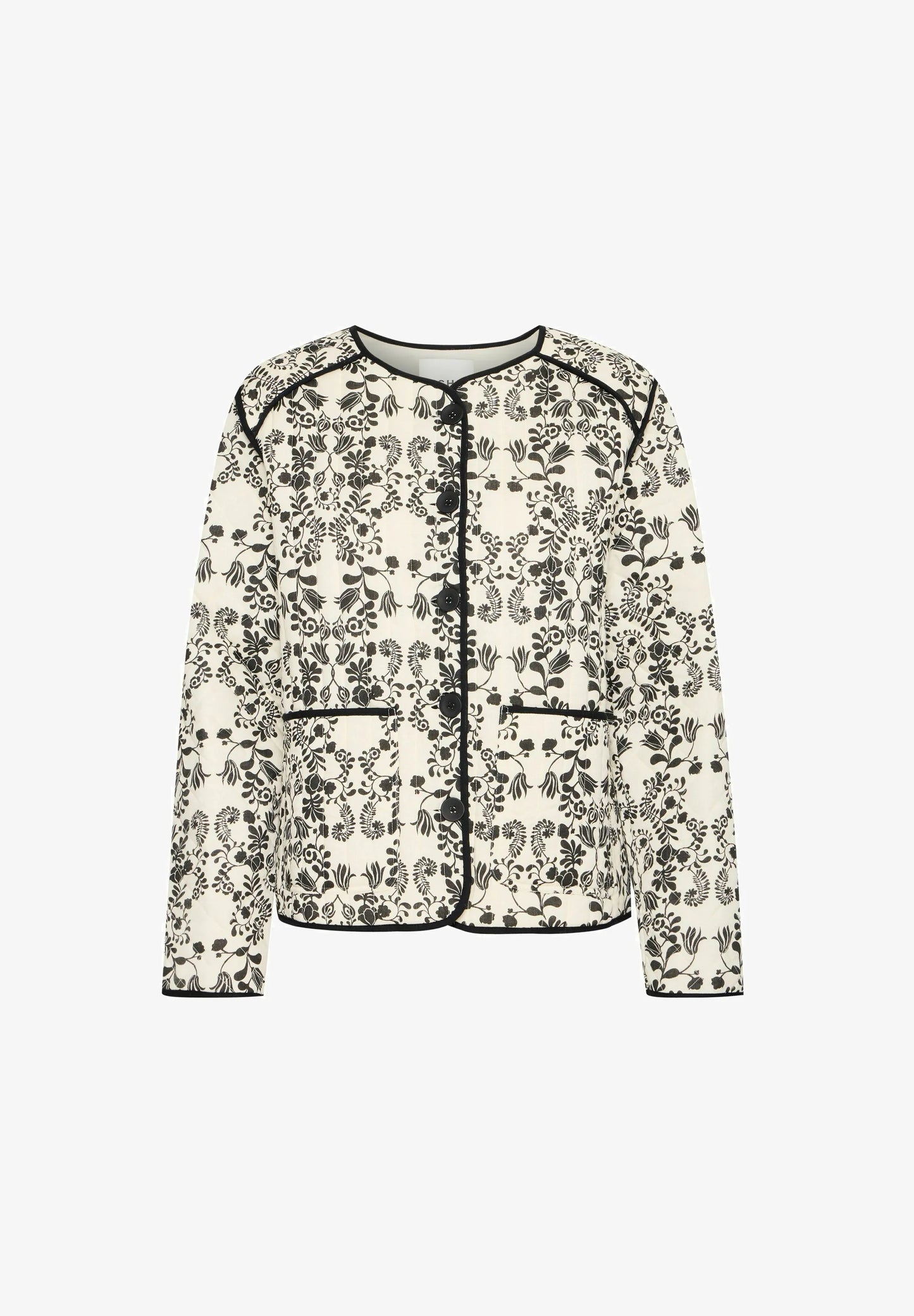 IHGIZARO - quilted jacket - almond milk flower
