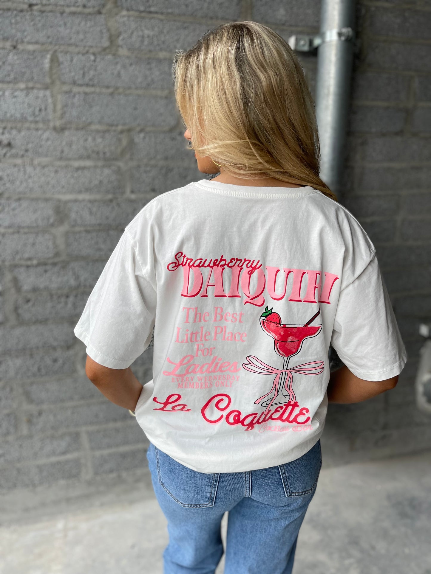 Strawberry Daiquiri white Tshirt