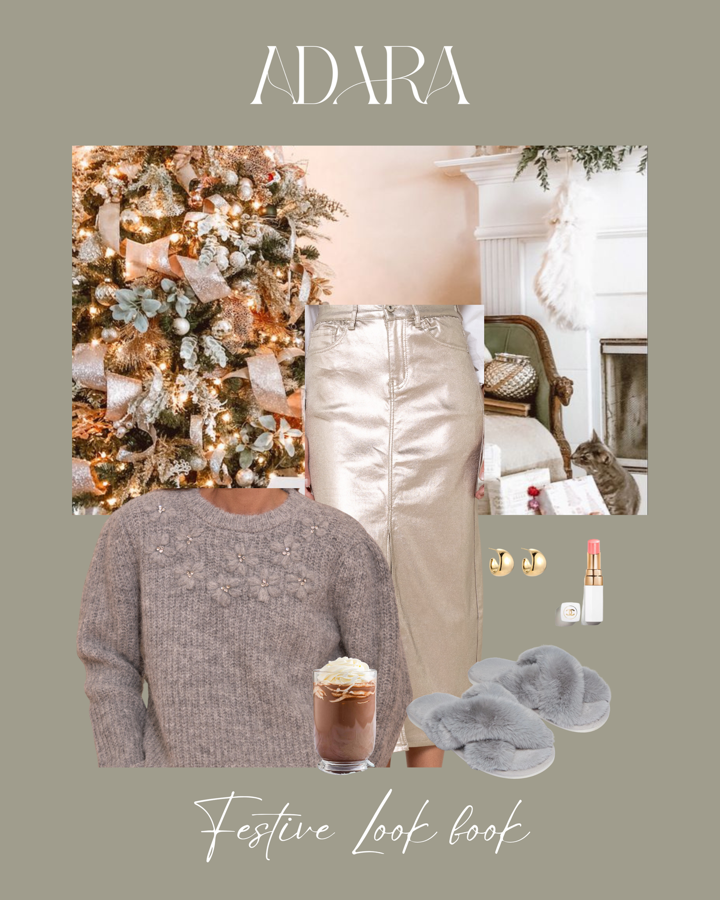 Tiffany grey floral embellished jumper