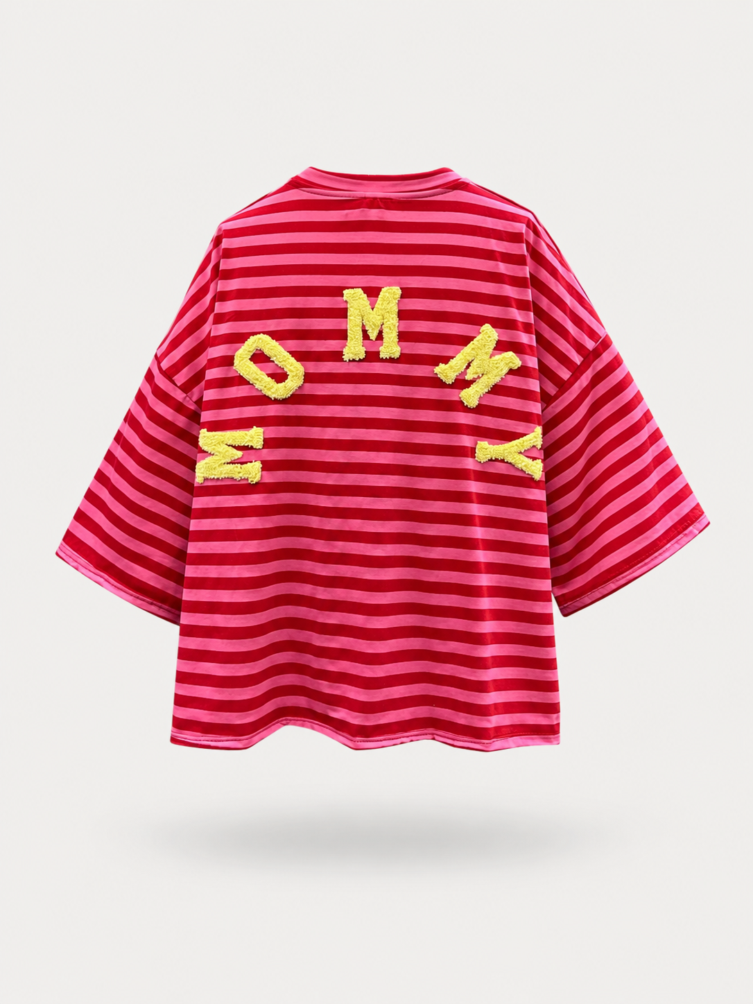 Mommy red & pink 3/4 sleeve light sweatshirt