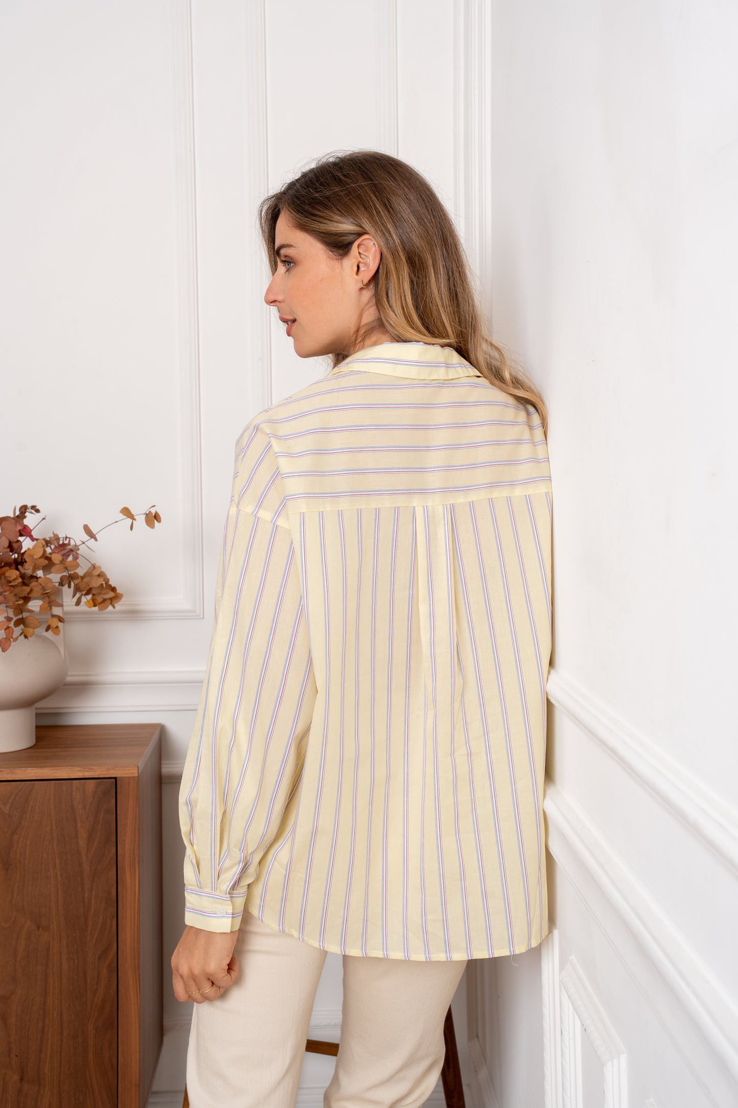 Mandy striped yellow shirt