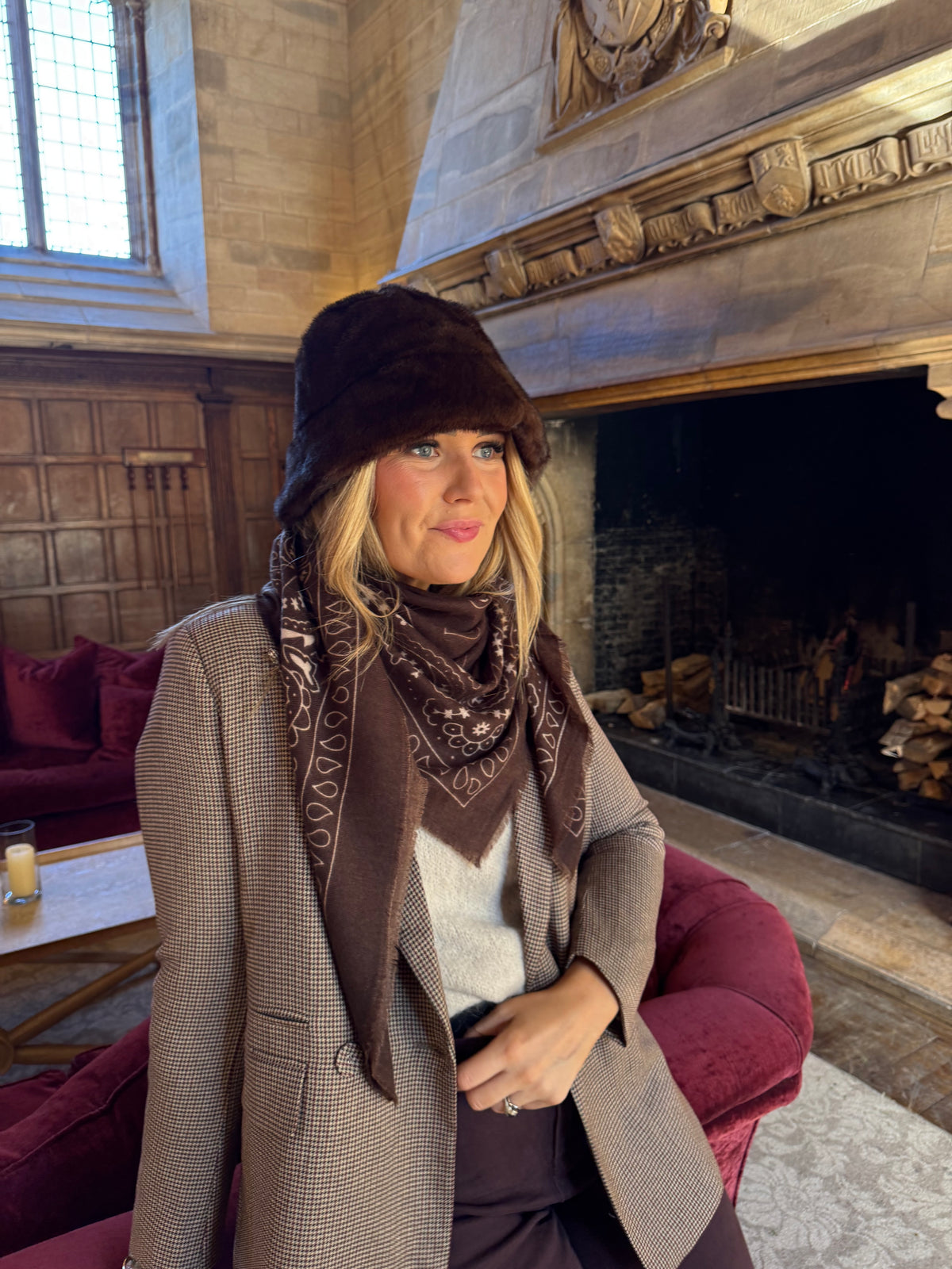 Chocolate brown scarf