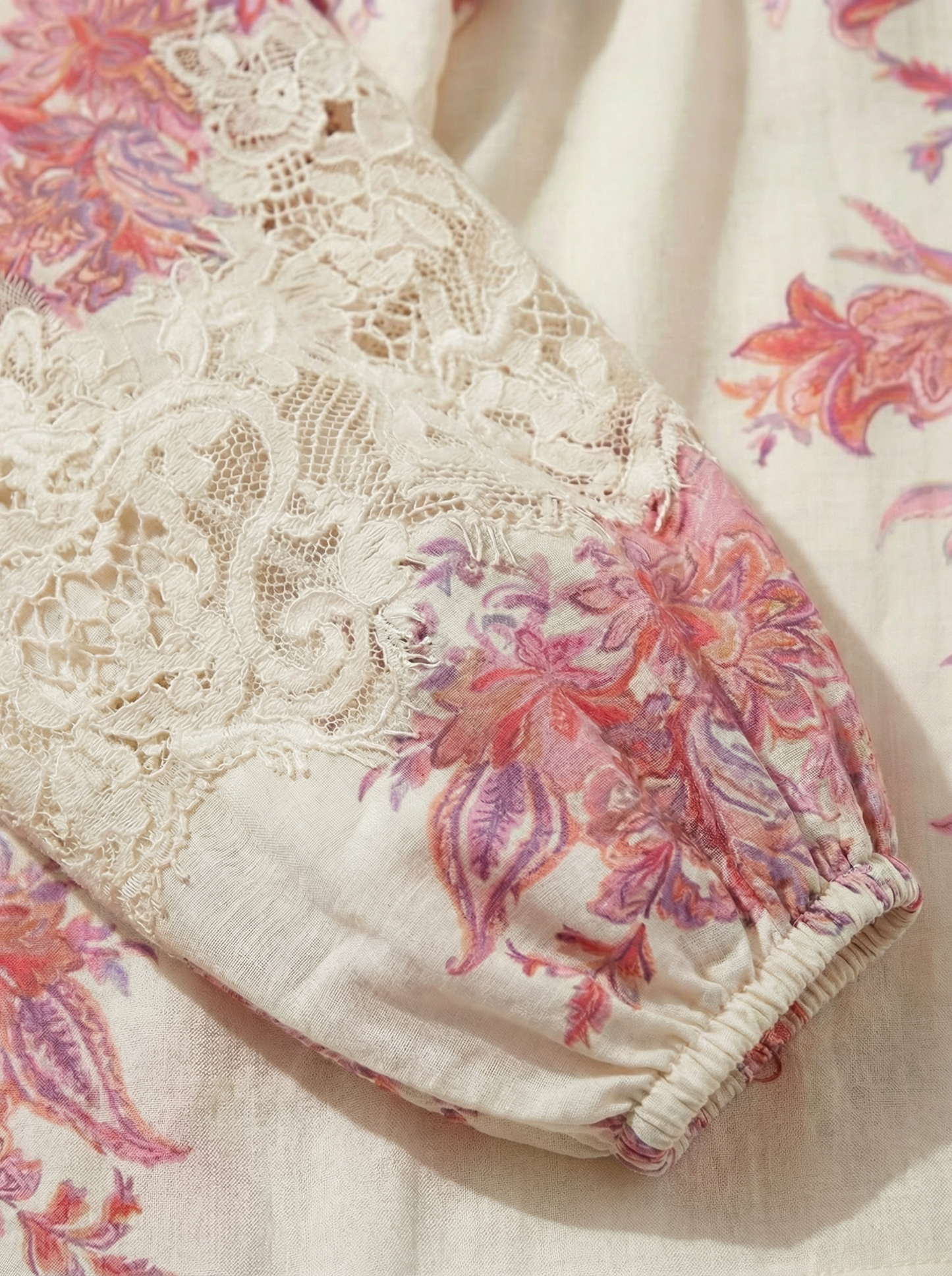 Sophia pink floral embroidered blouse