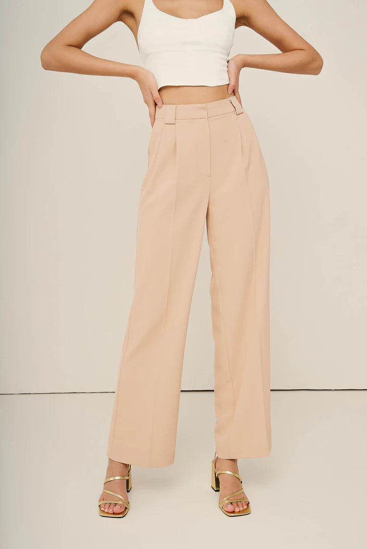 Ecru Wide Leg Pants