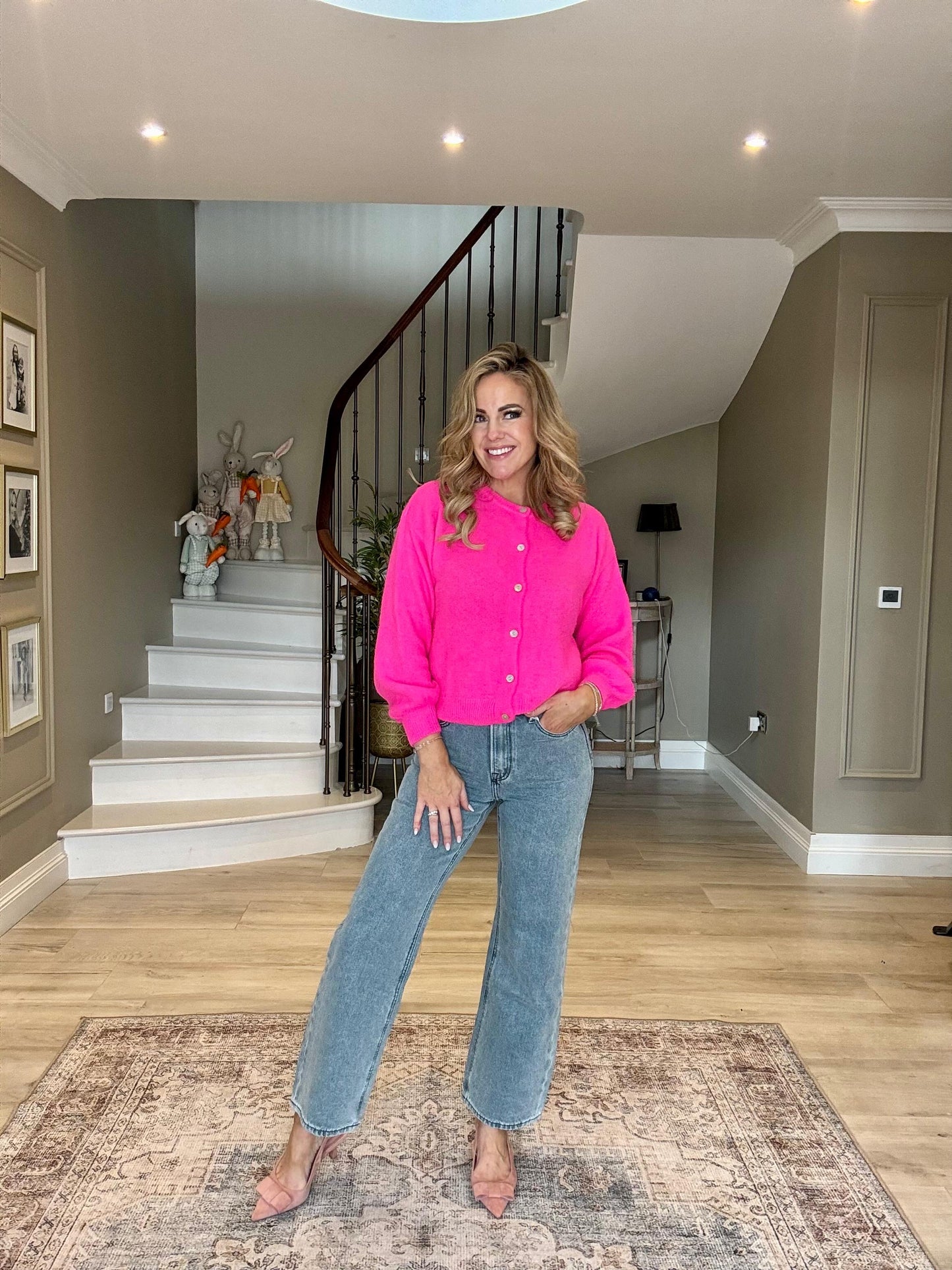 Raphael blue wash wide leg jeans