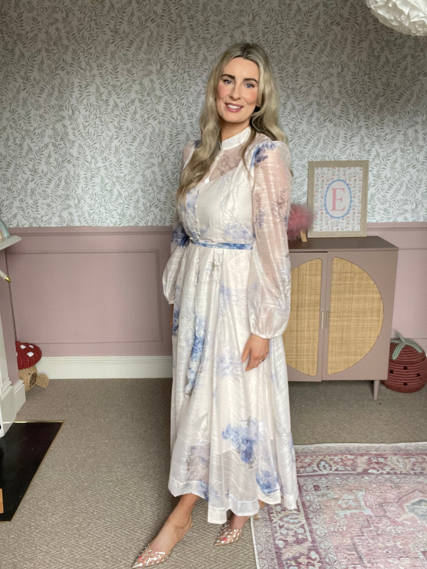 Matilda blue floral maxi dress