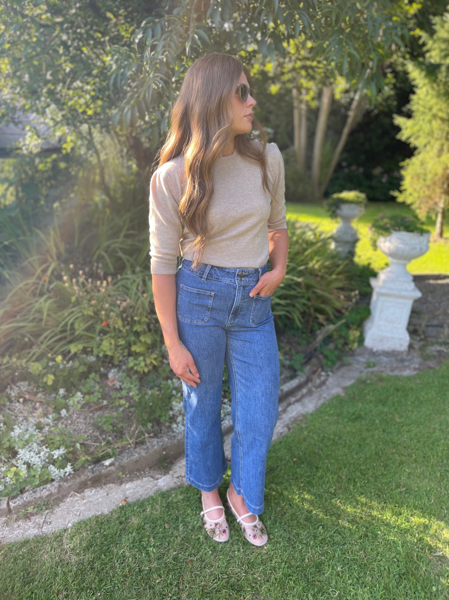Lydia cashmere blend taupe jumper