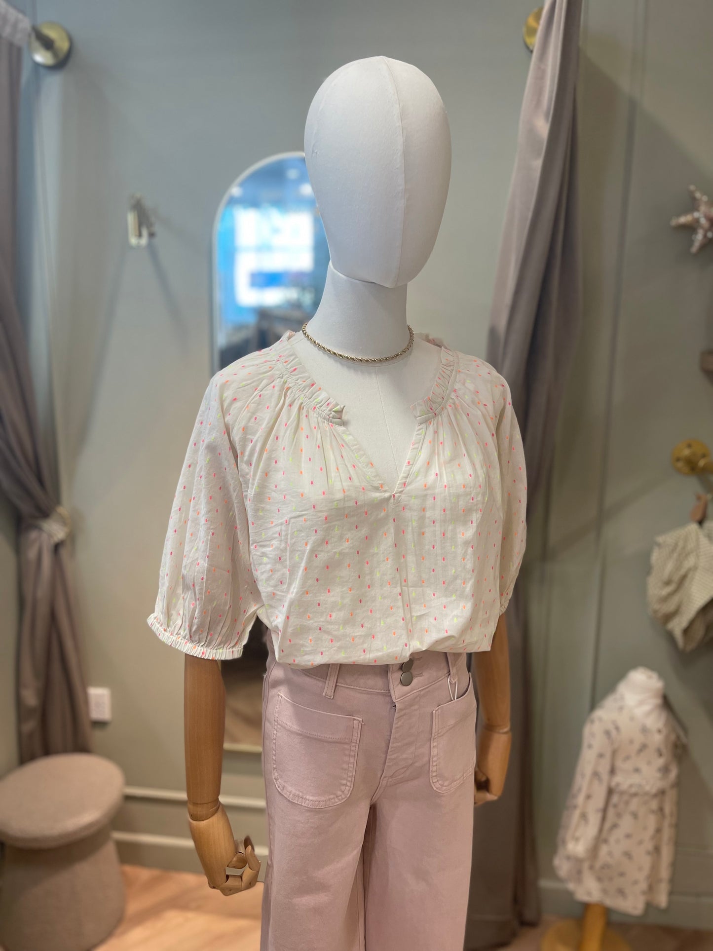 ICHI Fivola Blouse Short Sleeve