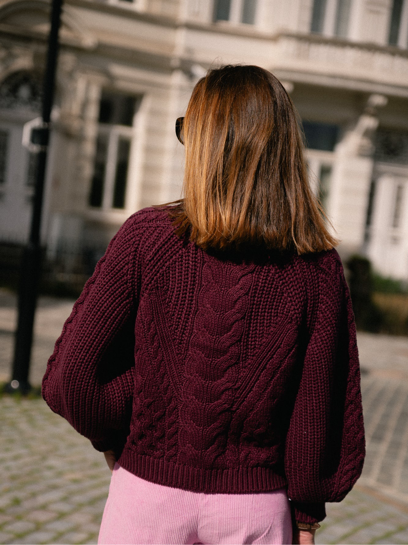 YASNANSA KNITTED Burgundy Jumper