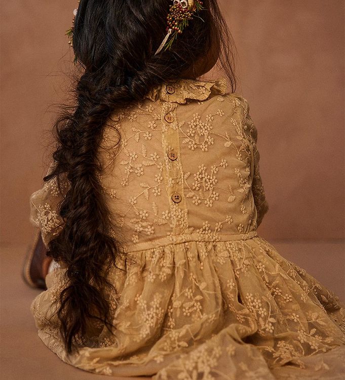 Lace embroidered dress