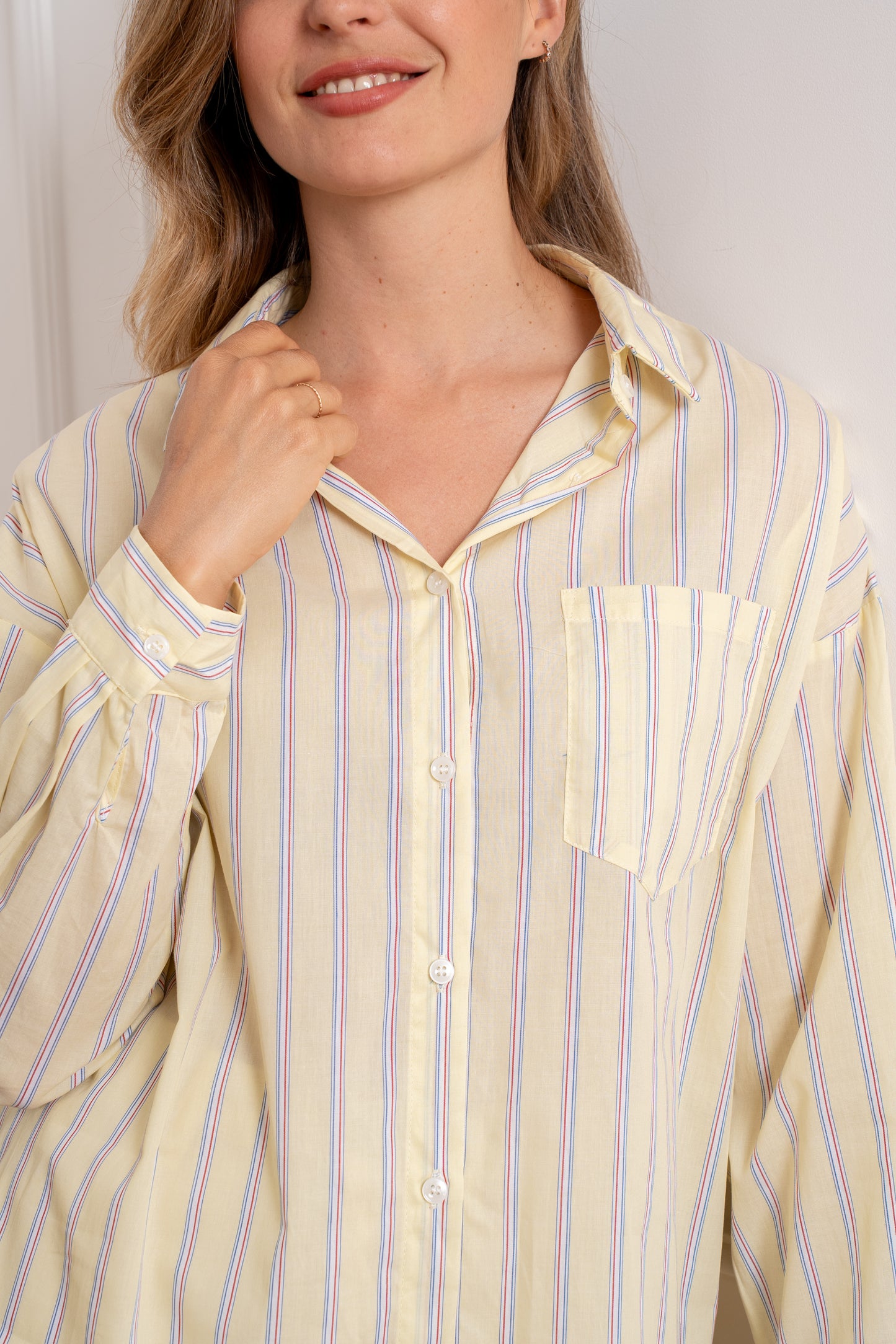 Mandy striped yellow shirt