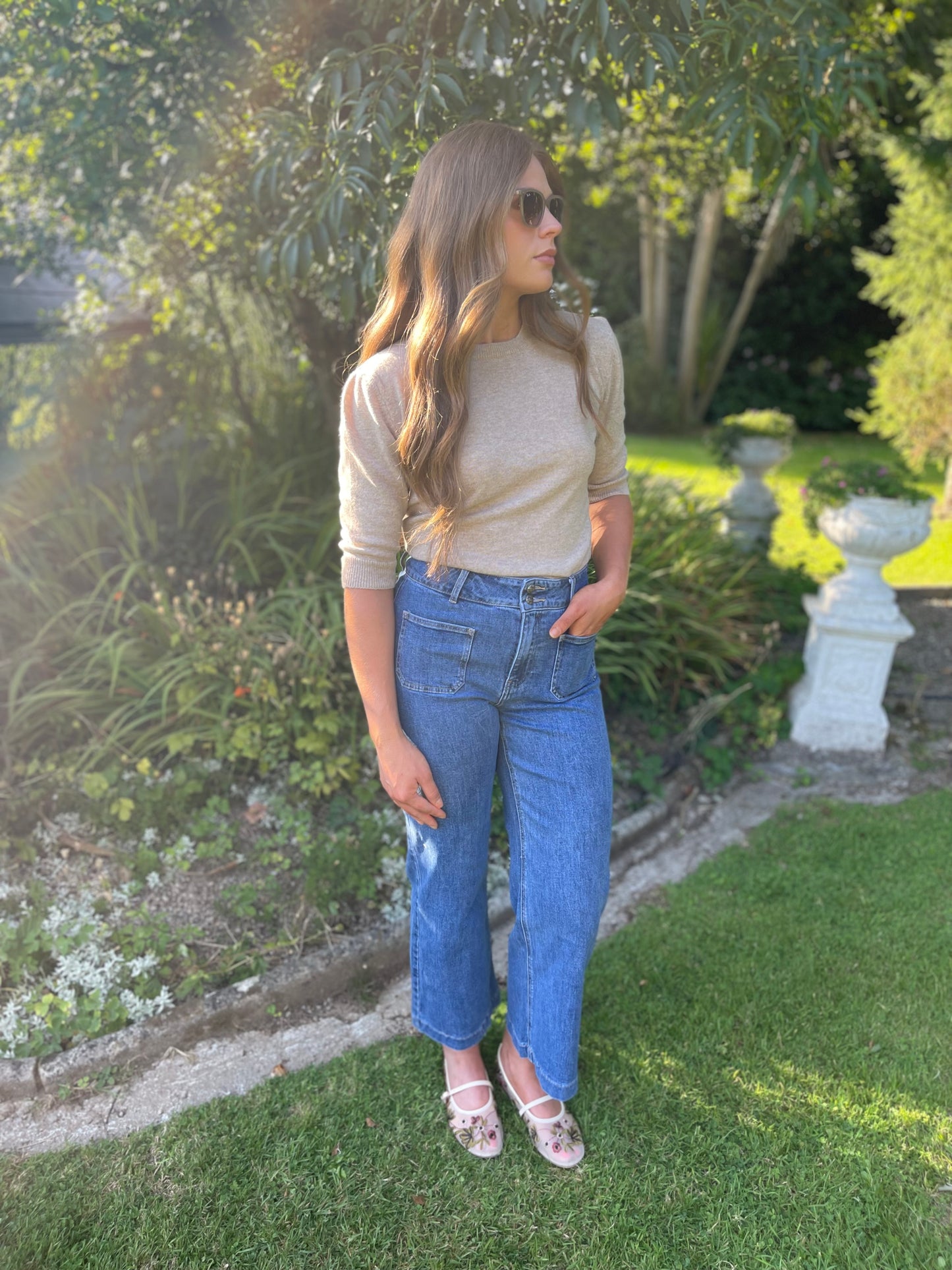 Lydia cashmere blend taupe jumper