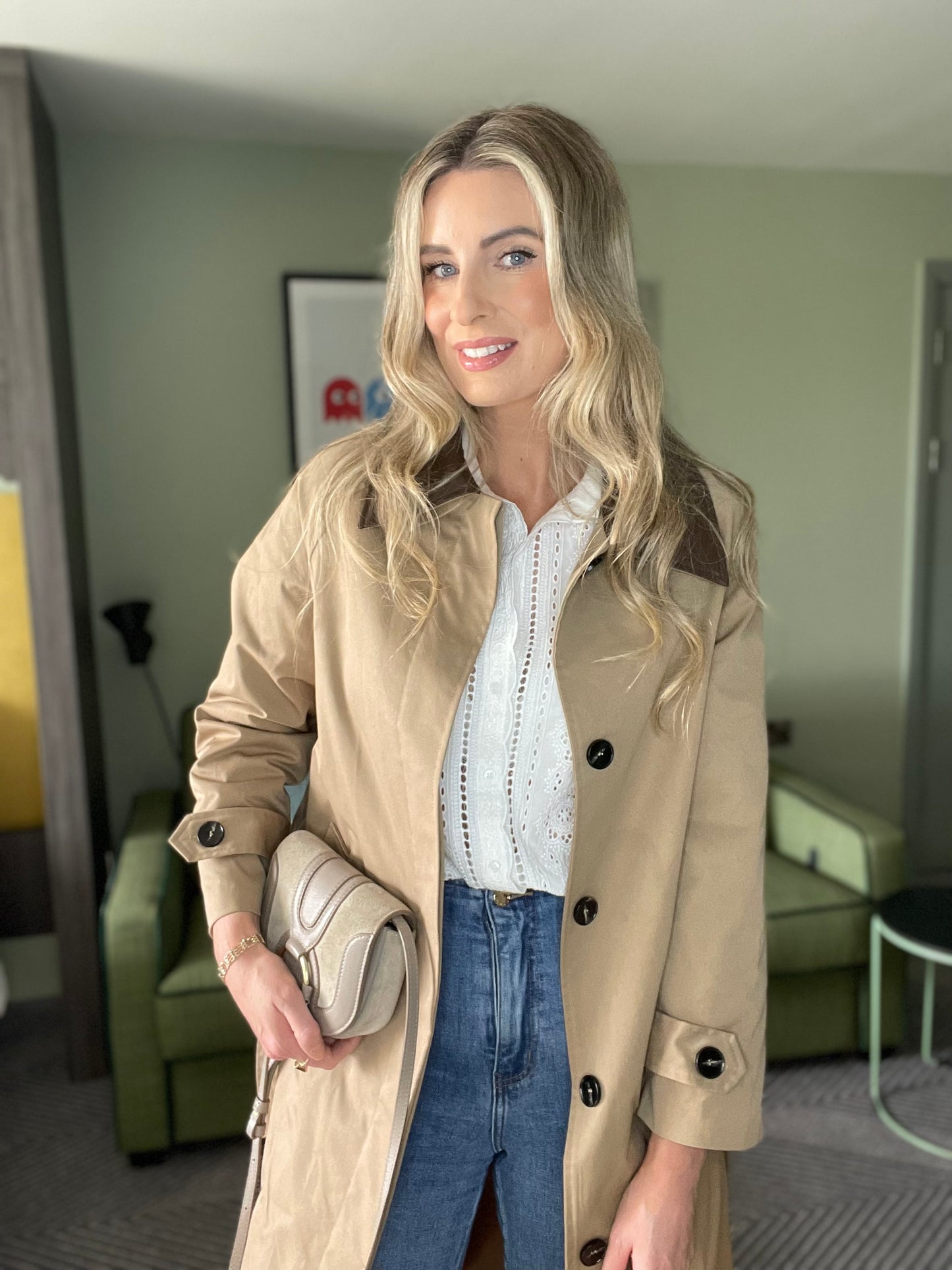 Boston barn collar trench jacket