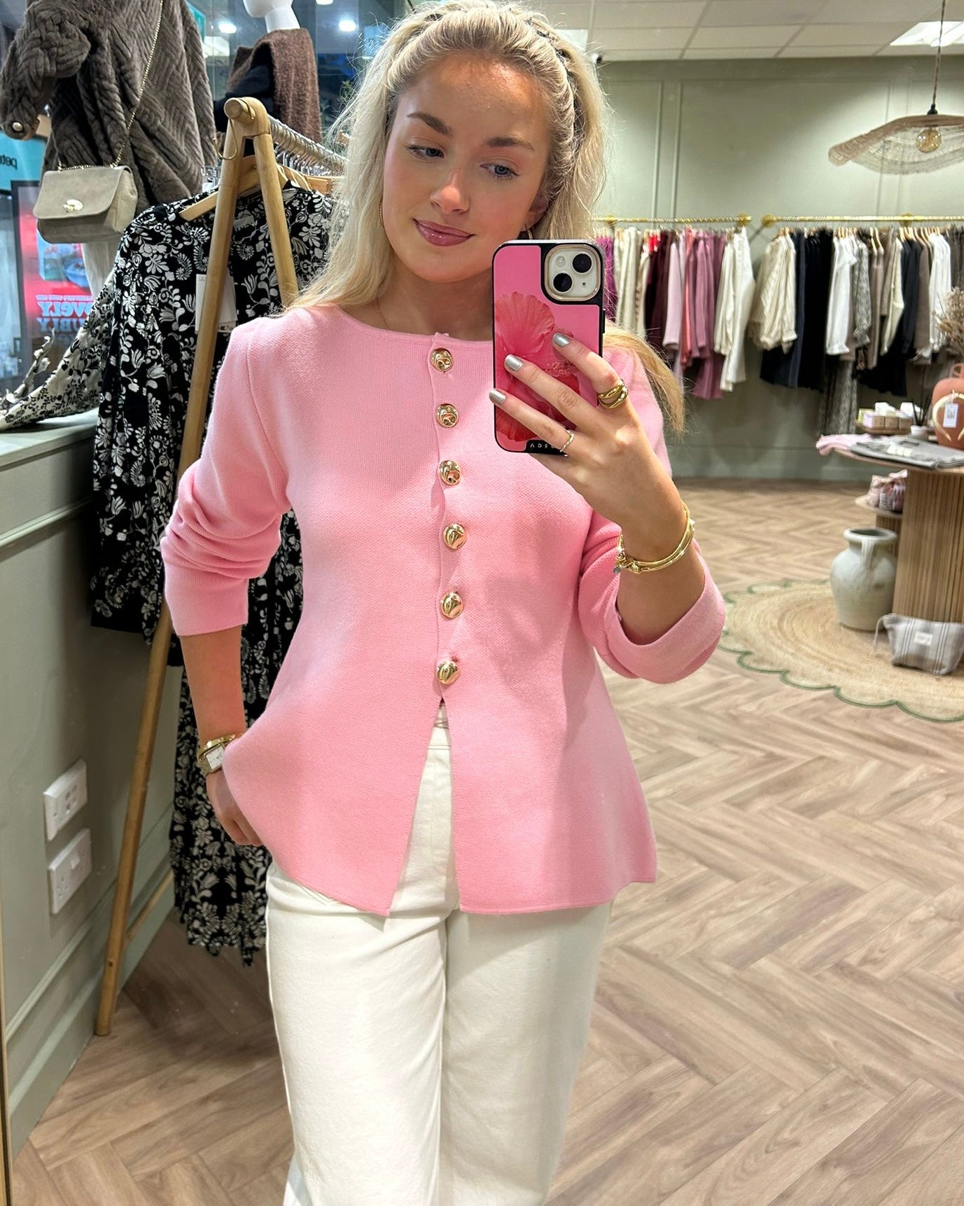 Margot light pink cardigan