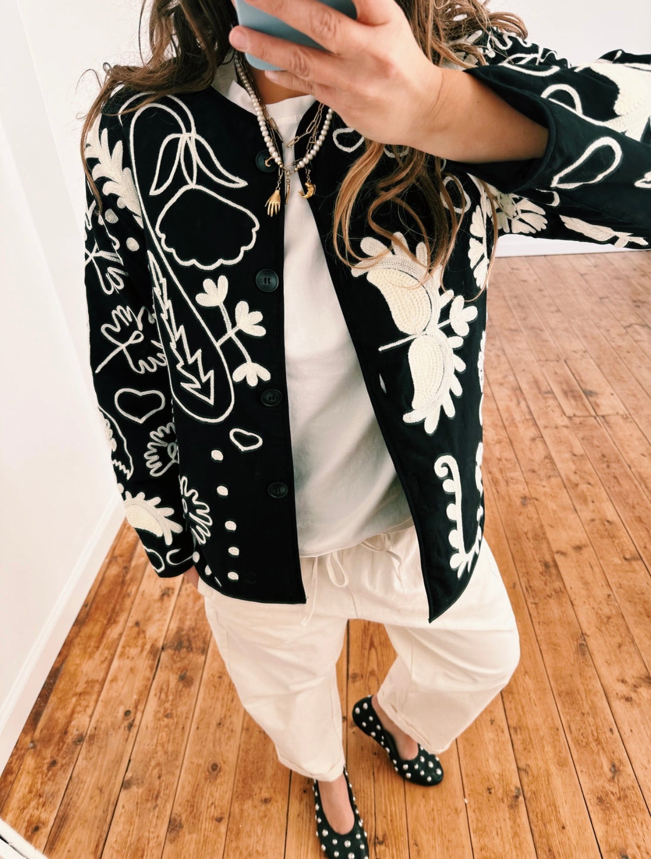 Willow black quilted love jacket