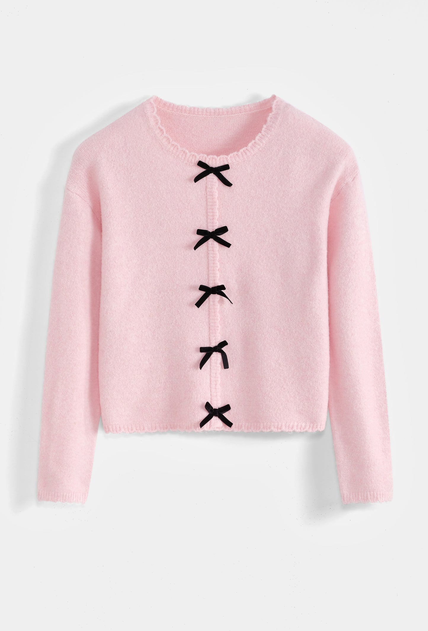 Clara powder pink bow jumper
