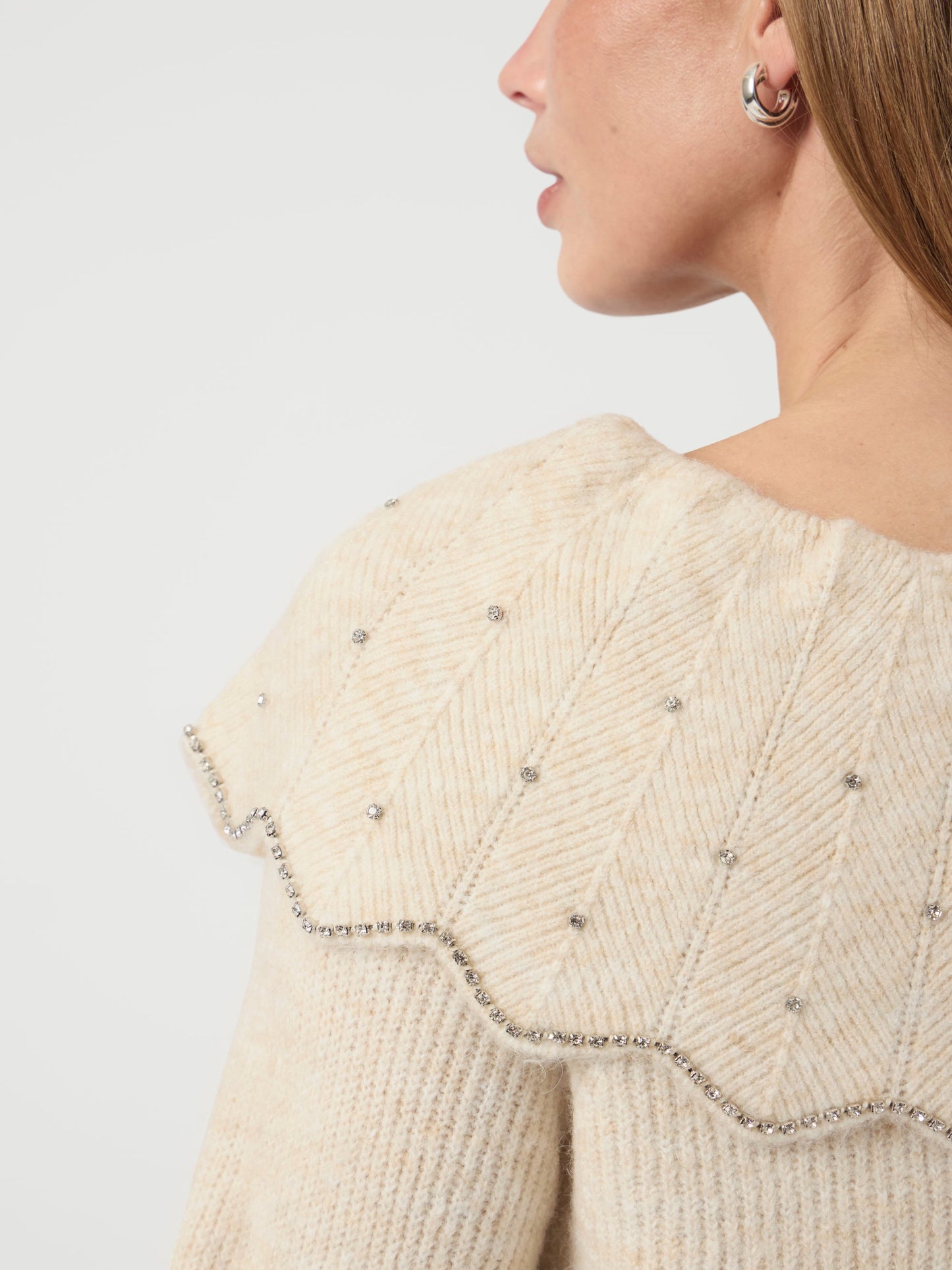 YASCHARMA - Peter Pan Diamond Jumper - birch