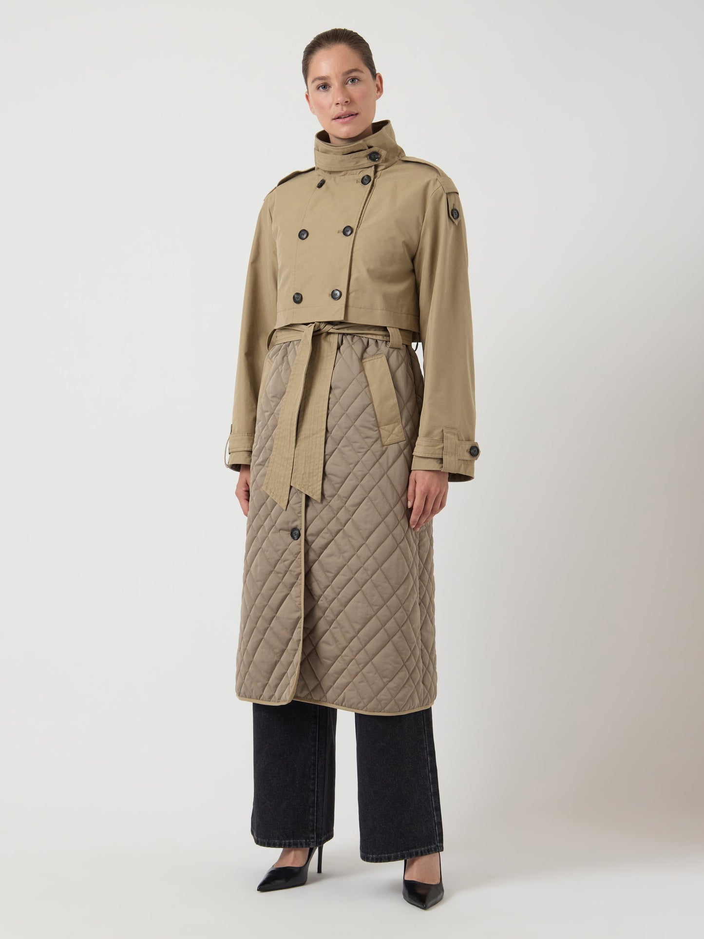 YASPRIXO COAT - Classic 2 piece coat - sepia tint