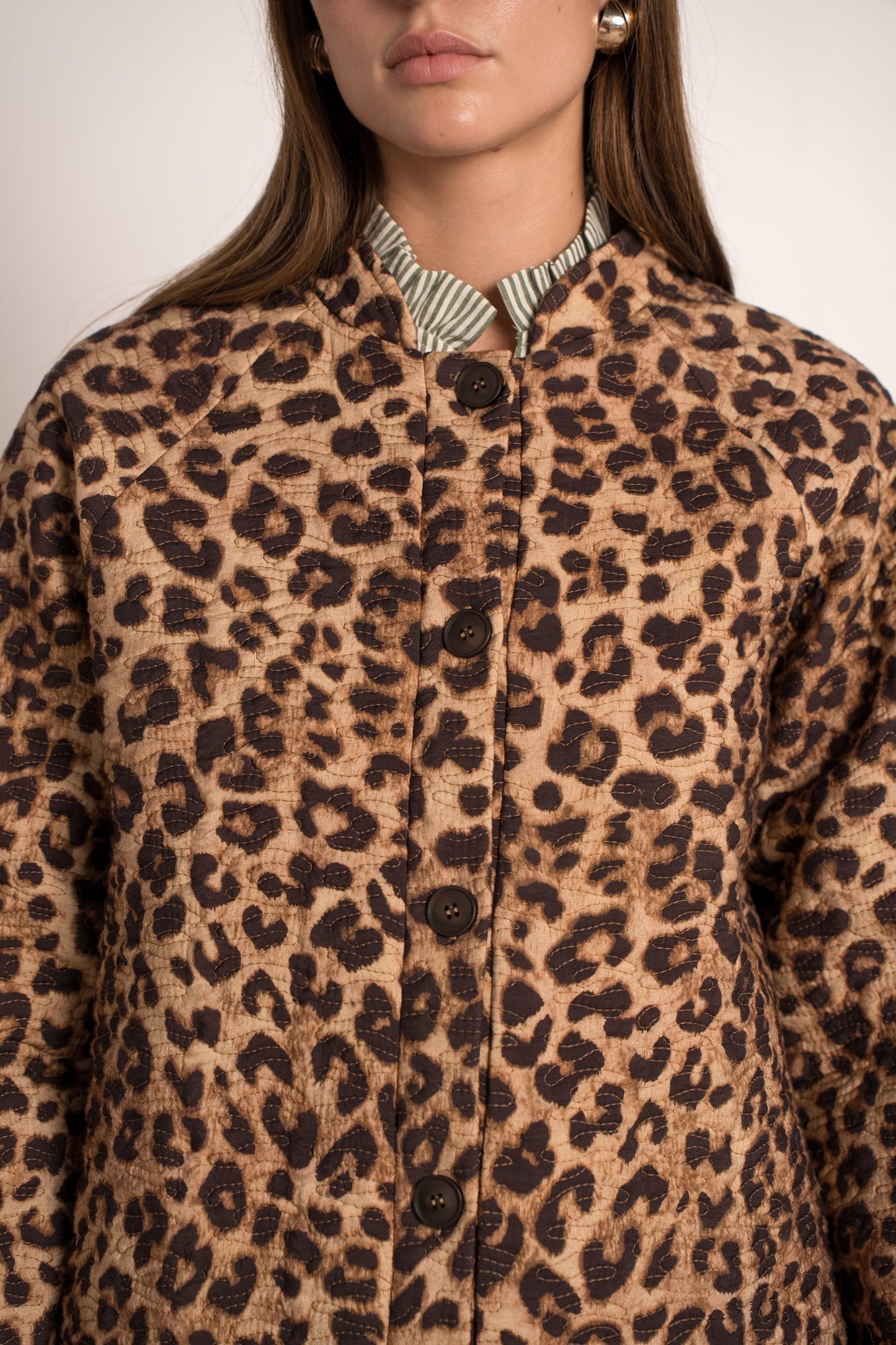 Sara leopard bomber jacket