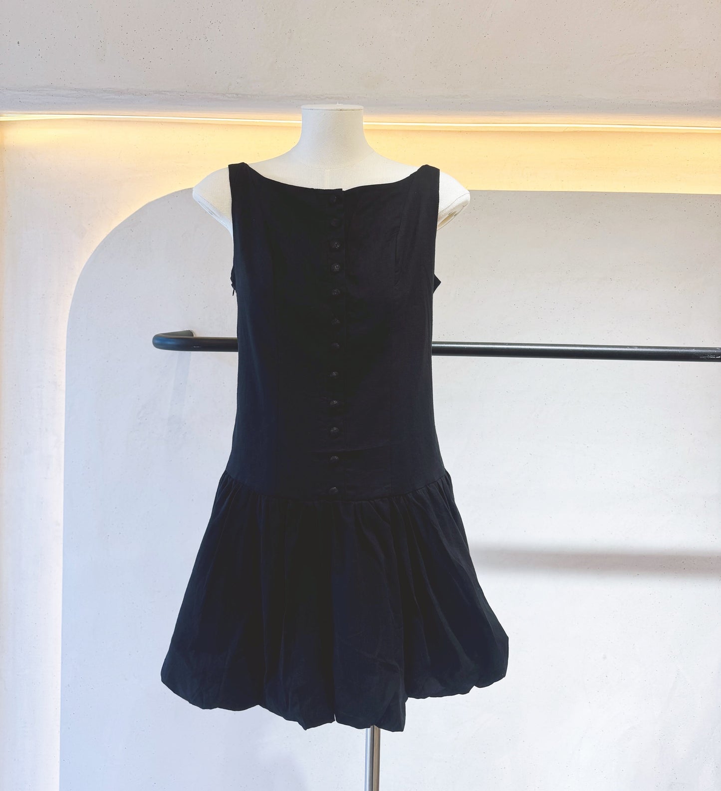 Clara boat neck button down dress