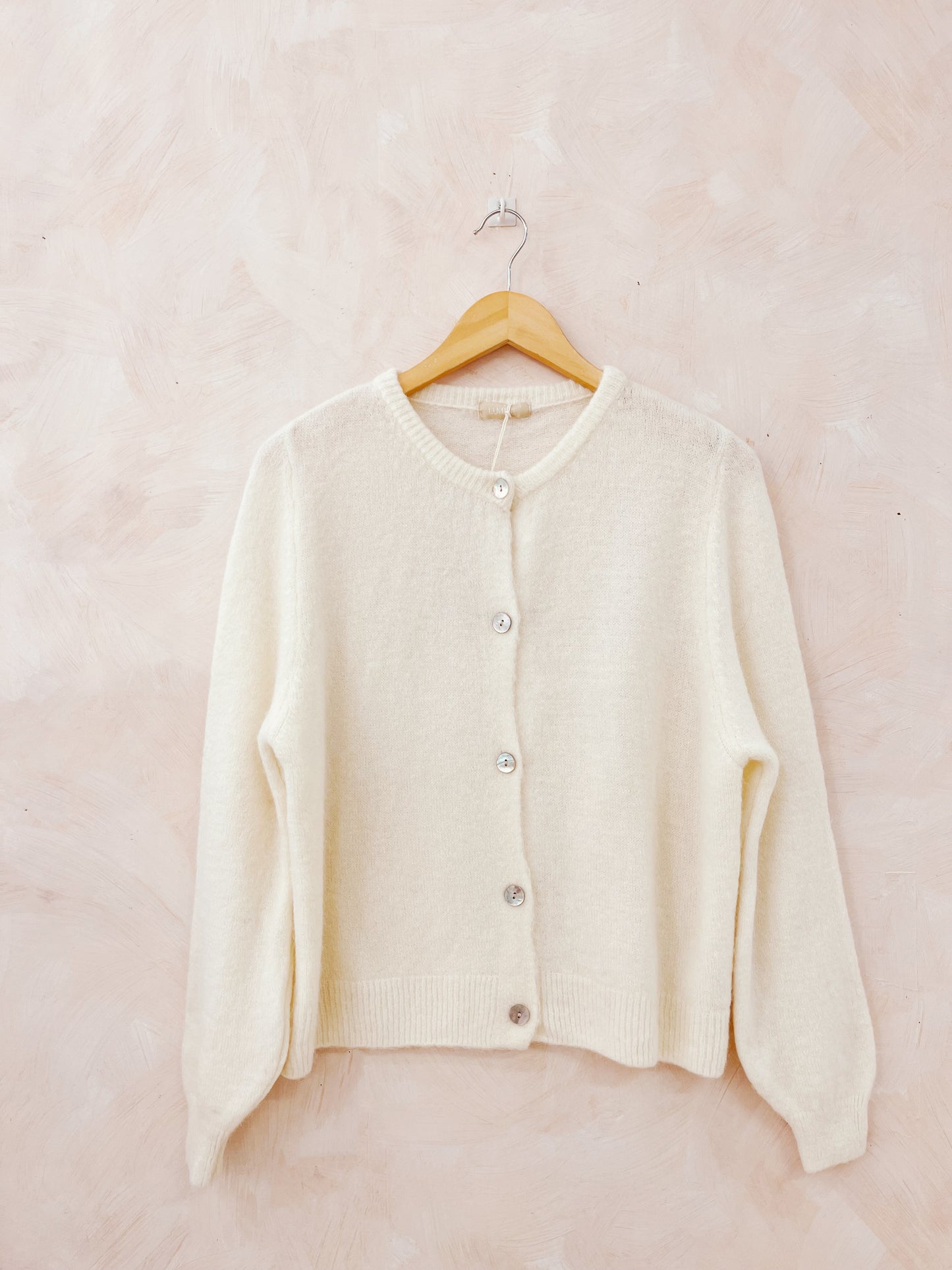 Isla Ivory alpaca soft cardigan