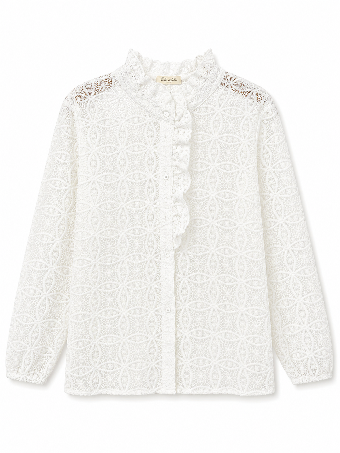 Sofia white floral embroidered blouse