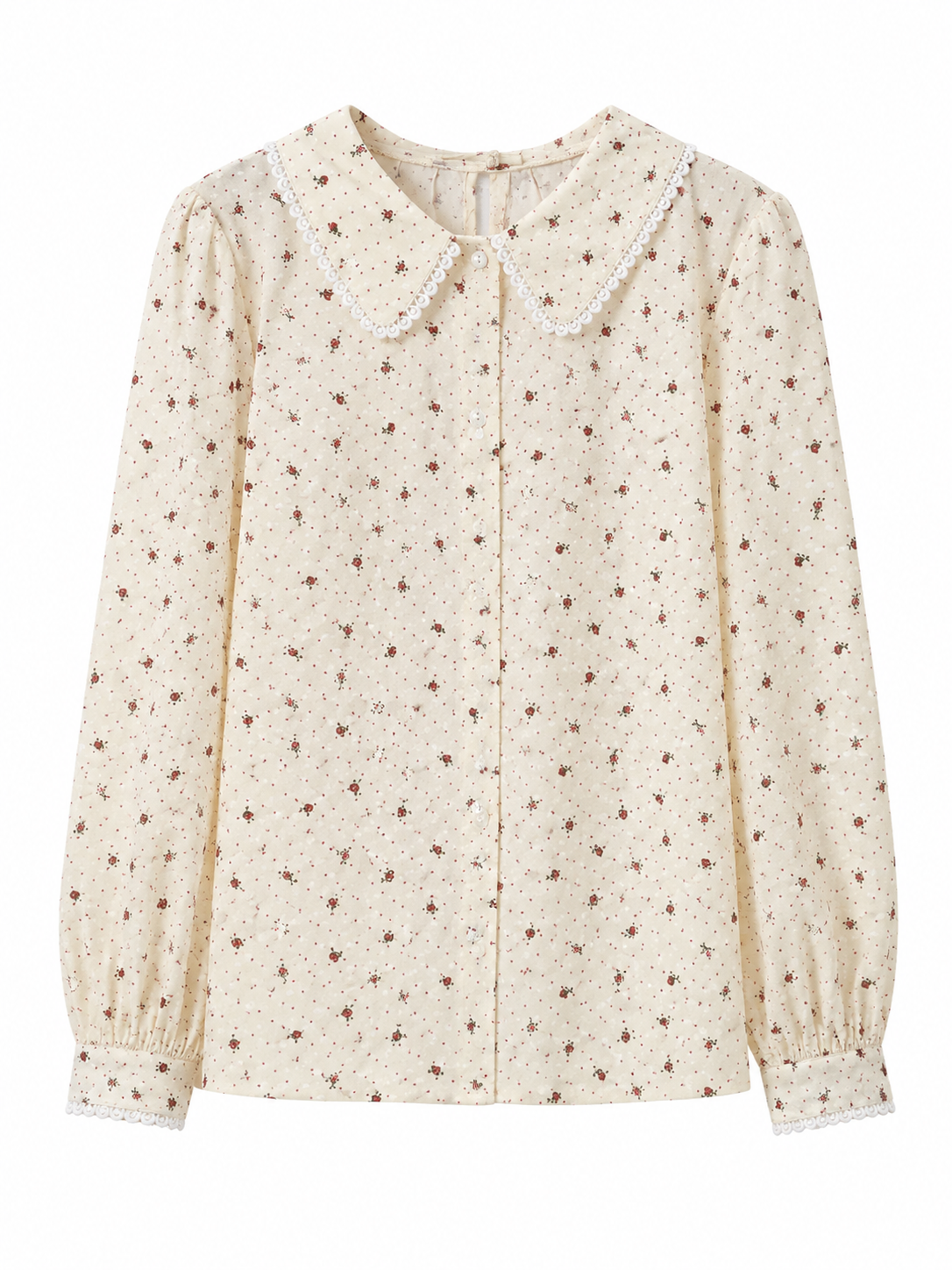 Laura floral beige blouse