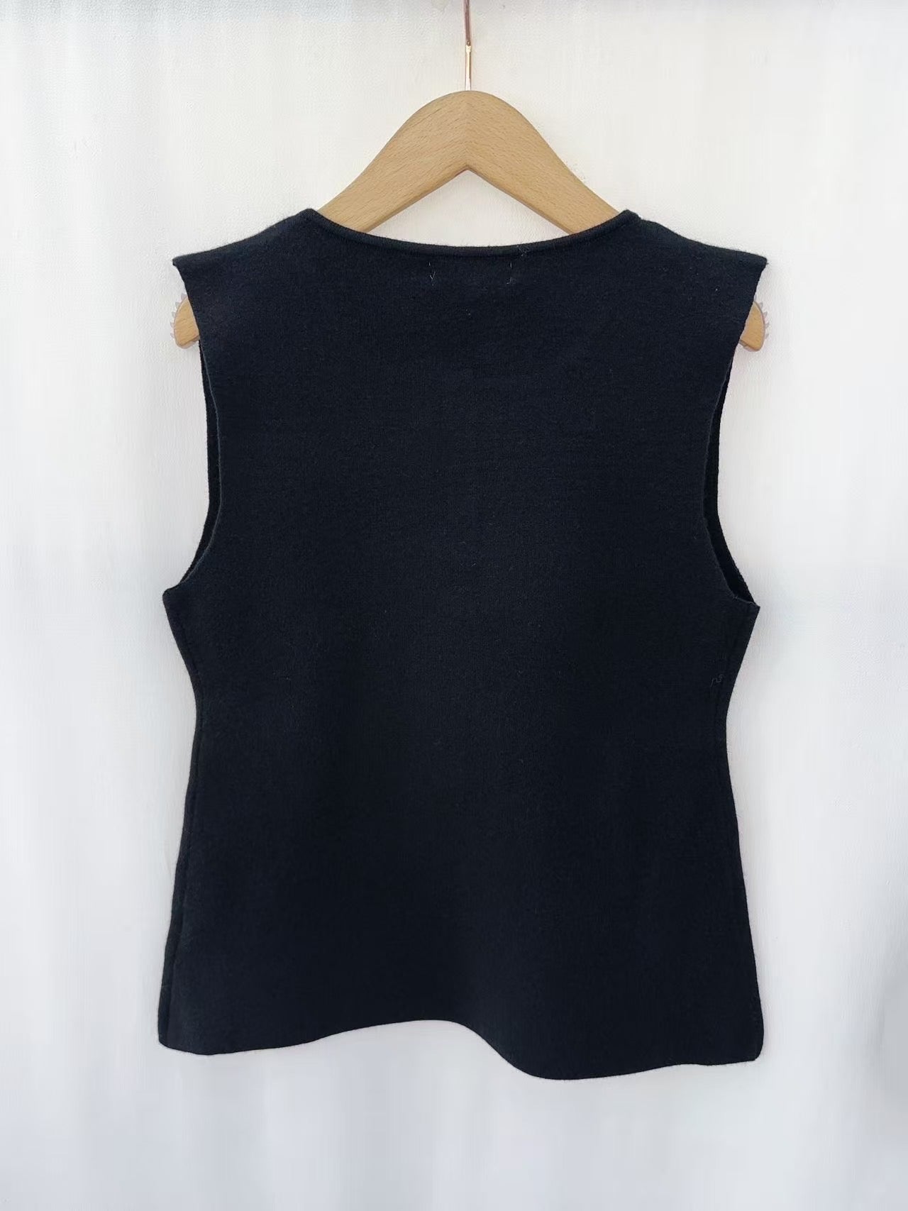 Ada black waistcoat sun gold buttons