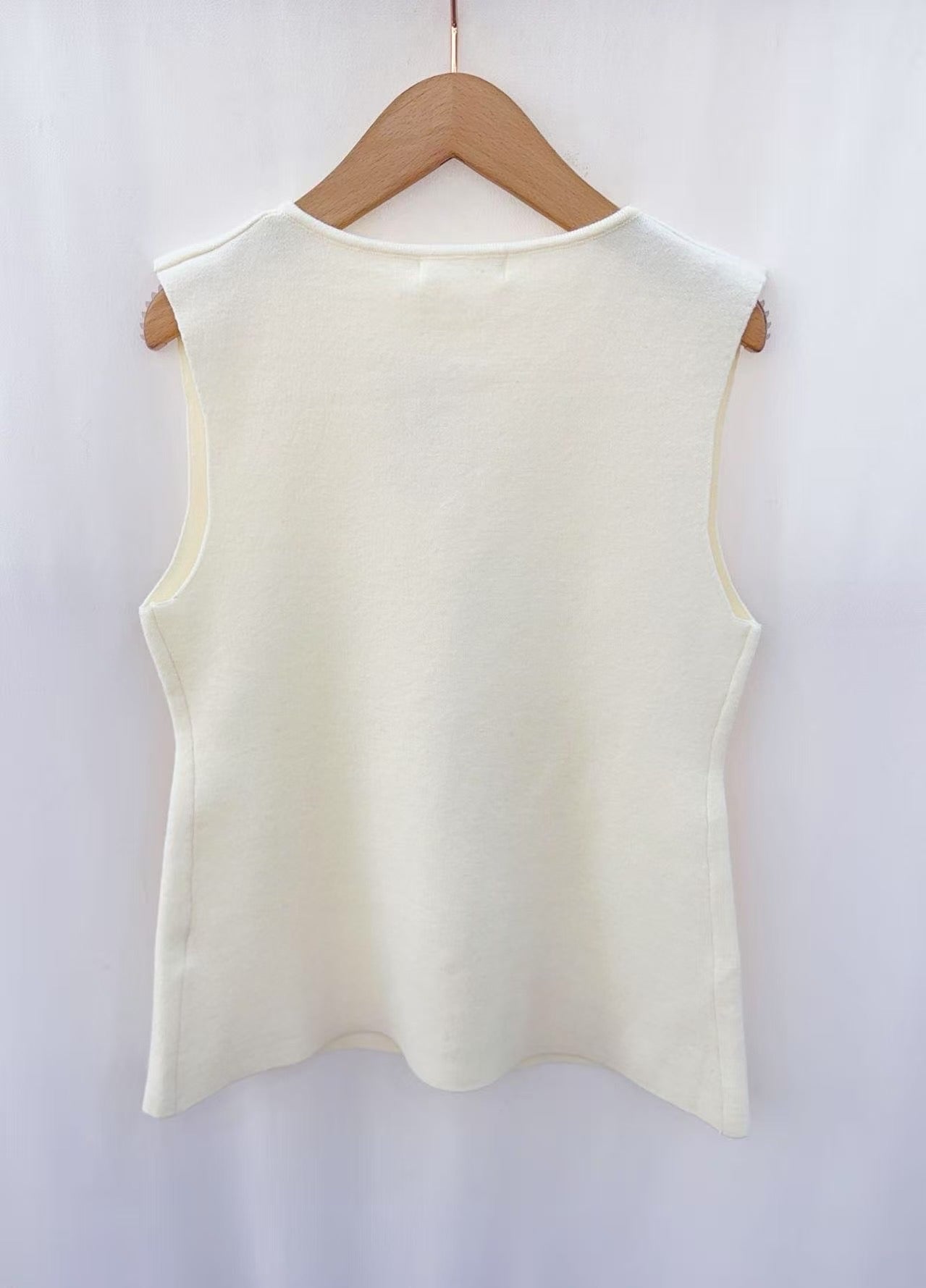 Ada cream waistcoat sun gold buttons