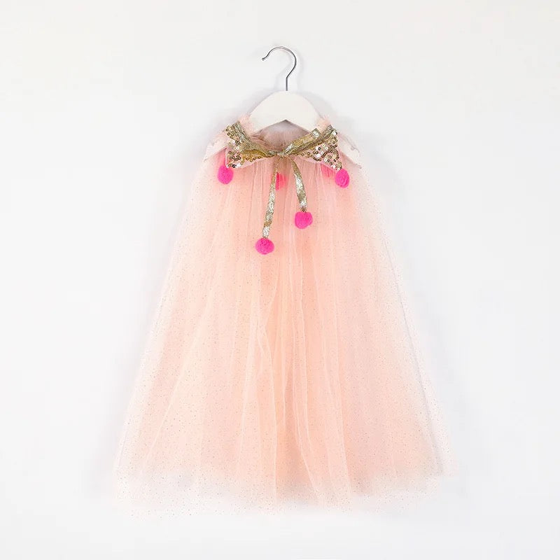 Sequin girls cape