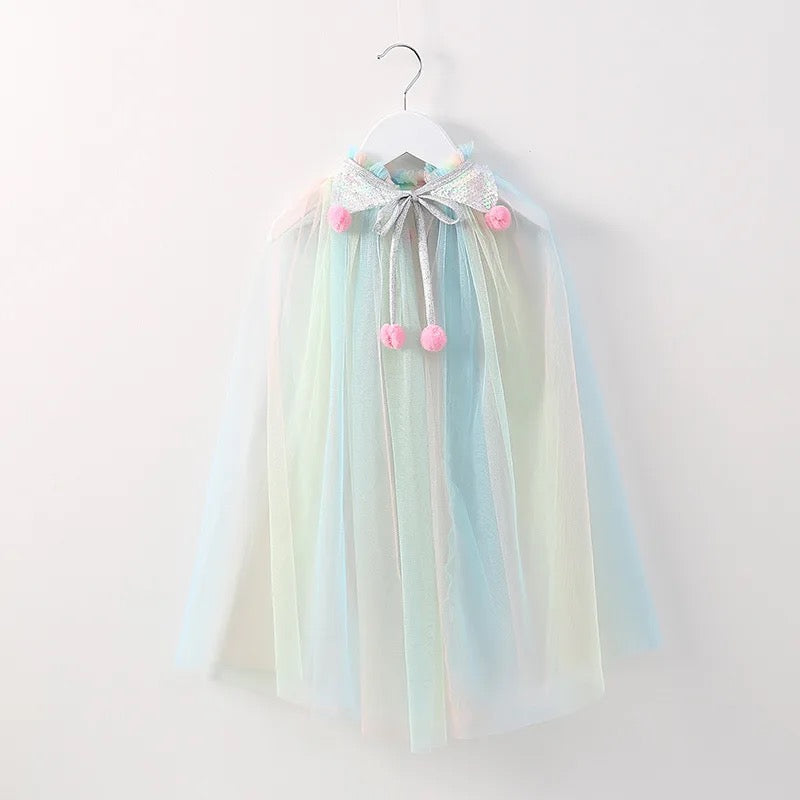 Sequin girls cape