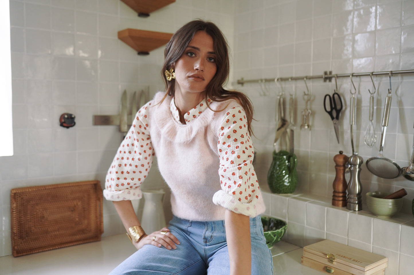 Ava pink sleeveless knit